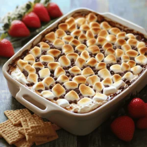 S’mores Dip with Chocolate and Marshmallows Delight