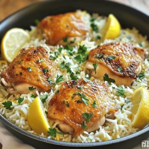 One-Pan Lemon Herb Chicken and Rice Simple Meal