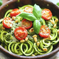 Zucchini Noodles with Pesto Tasty and Simple Recipe
