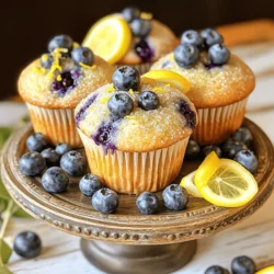 To make lemon blueberry muffins, you need fresh and simple ingredients. Here’s a list of what you'll need: - 1 ½ cups all-purpose flour - ½ cup granulated sugar - 1 tablespoon baking powder - ½ teaspoon baking soda - ¼ teaspoon salt - Zest of 1 lemon - ½ cup unsalted butter, melted - 1 large egg - 1 teaspoon pure vanilla extract - ½ cup buttermilk - 1 ½ cups fresh blueberries - 2 tablespoons fresh lemon juice - 1 tablespoon turbinado sugar for topping These ingredients work together to create a soft and tasty muffin. The lemon zest and juice give a bright flavor. The blueberries add sweetness and color. Using fresh ingredients makes a big difference in taste. If you want to try the full recipe for these delightful muffins, you can find it under Zesty Blueberry Delight Muffins. - Preheat the oven to 375°F (190°C). - Prepare the muffin tin with liners or grease it well. Setting the right temperature is key. A hot oven helps the muffins rise nicely. Lining the tin makes for easy cleanup and keeps the muffins from sticking. - Whisk together flour, sugar, baking powder, baking soda, salt, and lemon zest. Mixing the dry ingredients first helps evenly distribute the baking powder and baking soda. The lemon zest adds a fresh taste and aroma that boosts the flavor. - Blend melted butter, egg, vanilla extract, buttermilk, and lemon juice. In a separate bowl, whisk these wet ingredients well. The melted butter adds richness, while buttermilk gives the muffins a nice lift and moist texture. - Fold the wet ingredients into the dry ingredients. Pour the wet mix into the well of the dry mix. Use a spatula to fold gently. Be careful not to overmix; a few lumps are okay. This keeps the muffins soft and fluffy. - Gently fold in blueberries and fill muffin cups. Add the blueberries last to avoid crushing them. Spoon the batter into each muffin cup, filling them about three-quarters full. This allows room for rising. - Bake for 18-20 minutes, then cool on a wire rack. Check for doneness by inserting a toothpick in the center. If it comes out clean, the muffins are done. Let them cool for a few minutes before moving them to a wire rack to cool completely. Enjoy the aroma! For the complete recipe, see the Full Recipe section. - Avoid overmixing the batter: Overmixing can make muffins tough. Mix just until blended. This keeps them light and fluffy. - Ensure ingredients are at room temperature: When ingredients are warm, they mix better. It helps the muffins rise nicely and taste great. - Adding spices like cinnamon or nutmeg: A pinch of these spices can add warmth and depth. They complement the lemon and blueberry flavors well. - Using lemon extract for more flavor: If you crave a stronger lemon taste, add lemon extract. It boosts the citrus flavor, making each bite zesty. These tips can transform your muffins from good to amazing. You can find the full recipe for these delicious delights in the section above. Enjoy baking! {{image_4}} To make gluten-free lemon blueberry muffins, you need to change the flour. You can use a blend of gluten-free all-purpose flour. This blend often includes rice flour, potato starch, and xanthan gum. These ingredients help mimic the texture of regular flour. You can also try almond flour for a nutty flavor. Just remember, the muffins may turn out denser with almond flour. For vegan lemon blueberry muffins, swap the egg and dairy. Use flaxseed meal mixed with water to replace the egg. Mix one tablespoon of flaxseed meal with three tablespoons of water. Let it sit for a few minutes until it thickens. For milk, use almond milk or coconut milk in place of buttermilk. For the butter, you can use coconut oil or vegan butter. These changes keep the muffins tasty and plant-based. You can add more flavors to your lemon blueberry muffins. Try mixing in chopped nuts like walnuts or pecans for crunch. Chopped strawberries or raspberries also work well with blueberries. If you want a spicier kick, add a pinch of cardamom or cinnamon. These flavors can blend nicely with the lemon and blueberries. Get creative and find what flavors you enjoy the most! For the full recipe, check out Zesty Blueberry Delight Muffins. To keep your Lemon Blueberry Muffins fresh, store them at room temperature. Place them in an airtight container. This helps them stay soft and moist. If you need to keep them longer, refrigeration is not ideal. It can dry them out. Instead, consider freezing them for later. To freeze your muffins, first let them cool completely. Wrap each muffin tightly in plastic wrap. Then, place them in a freezer-safe bag. This keeps them fresh for about three months. When you're ready to enjoy one, remove it from the freezer. Thaw it at room temperature or warm it in the microwave for a few seconds. Enjoy your fresh muffin anytime! For the full recipe, check out the link above. To make your muffins moister, you can adjust the ingredients. Try adding a bit more buttermilk or a spoonful of sour cream. You can also reduce the baking time slightly. Overbaking can dry them out. Yes, you can use frozen blueberries. Do not thaw them before adding to the batter. This helps keep the muffins from turning blue. Just fold them in gently to avoid breaking them. These muffins last about 3 days at room temperature. If you put them in the fridge, they can last up to a week. Look for signs like dryness or mold to know if they are bad. You can serve these muffins with butter or cream cheese. A side of fresh fruit makes a nice touch. For drinks, try pairing them with tea or coffee for a delightful breakfast. Yes, you can make mini muffins. Use a mini muffin tin and fill each cup halfway. Bake them for about 10-12 minutes. Check with a toothpick to see if they are done. Lemon blueberry muffins are simple and delicious. We gathered key ingredients, mixed them well, and shared useful tips. Remember to fold gently to keep the muffins light and fluffy. Don't hesitate to experiment with flavors or make variations like gluten-free or vegan. Store your muffins properly to enjoy them longer. With this guide, baking these treats can be easy and fun! Enjoy your baking journey and share these muffins with friends and family.
