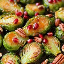 To create your sweet and spicy Brussels sprouts, you need fresh, quality ingredients. Here’s what you will need: - 1 lb Brussels sprouts, cleaned, trimmed, and halved - 2 tablespoons extra virgin olive oil - 2 tablespoons pure maple syrup - 1-2 teaspoons sriracha sauce - Additional spices: garlic powder, smoked paprika, salt, and pepper - Optional toppings: chopped pecans and pomegranate seeds These ingredients work together to bring out the natural flavor of Brussels sprouts. The olive oil helps to crisp them up, while the maple syrup adds a sweet touch. Sriracha brings the heat, and the spices enhance the overall taste. If you want some crunch, consider adding pecans. Pomegranate seeds can add a burst of color and sweetness. Each bite will be a delightful mix of flavors and textures. Enjoy experimenting with this combination! For the full recipe, check out the detailed instructions below. Set your oven temperature to 400°F (200°C). This high heat helps caramelize the sprouts. A hot oven ensures crispy edges and tender centers. In a large bowl, toss the halved Brussels sprouts with extra virgin olive oil. Add pure maple syrup, sriracha sauce, garlic powder, smoked paprika, salt, and pepper. Mix well to coat each sprout. The key is to ensure every piece is covered in flavor. Line a baking sheet with parchment paper for easy cleanup. Spread the Brussels sprouts in a single layer on the sheet. Make sure they have space around them for even cooking. Roast them in the preheated oven for 20-25 minutes. Halfway through, flip the sprouts with a spatula. This helps them brown and crisp up nicely. They should be golden and tender when done. For extra crunch, consider adding chopped pecans after roasting. You can find the full recipe for detailed cooking steps and tips. To get those perfect crispy Brussels sprouts, you must space them out on the baking sheet. If they are too close, they will steam instead of roast. Make sure each sprout has room to breathe! Also, don’t forget to flip them halfway through cooking. This helps them get golden brown on all sides. You can easily customize the spice level with sriracha. If you like it hot, add more! For a milder dish, start with just one teaspoon. You can also mix in honey or brown sugar to balance out the heat. This way, you create a flavor that fits your taste perfectly. Oven types and sizes can change cooking times. If you use a convection oven, your Brussels sprouts may cook faster. Keep an eye on them after 15 minutes. The goal is to have crispy edges and a tender inside. For larger batches, you might need a few extra minutes. Always check for that golden color! {{image_4}} To change up the flavor of your Brussels sprouts, try different sweeteners. Honey adds a nice floral note. Brown sugar gives a deep caramel taste. Each brings a unique twist to your dish. You can also play with spices. Try adding cayenne for heat or ginger for a fresh zing. These small changes can elevate your dish even more. Brussels sprouts are versatile. You can serve them alongside roasted chicken or grilled fish. They also pair well with rice or quinoa for a heartier meal. For a fun appetizer, serve them on toothpicks. Guests can grab them easily. This makes a great finger food for parties or gatherings. If you need vegan options, simply swap maple syrup with agave nectar. This keeps the sweetness without using animal products. For gluten-free needs, ensure that your sriracha is gluten-free. Most brands are, but it’s good to check. These simple swaps make this dish friendly for many diets. For the full recipe, check out the Sweet and Spicy Brussels Sprouts section! After enjoying your sweet and spicy Brussels sprouts, store any leftovers in the fridge. Use an airtight container to keep them fresh. They will stay good for about 3 to 5 days. If you want to keep them longer, freeze them. Place the sprouts in a freezer-safe bag. Be sure to remove as much air as possible. They can last for about 2 to 3 months in the freezer. To bring back that crispy goodness, reheating is key. Preheat your oven to 375°F (190°C). Spread the Brussels sprouts on a baking sheet in a single layer. Bake for about 10-15 minutes. Check them often to avoid burning. If you want, you can also use an air fryer. Set it to 350°F (175°C) and heat for about 5-8 minutes until crispy. If stored properly, your sweet and spicy Brussels sprouts can stay fresh in the fridge for up to 5 days. In the freezer, they can last up to 3 months. However, for the best taste and texture, enjoy them within the first month. For the full recipe, check out the detailed instructions above. Yes, you can prepare these Brussels sprouts ahead. Wash and trim them a day earlier. Store them in a sealed container in the fridge. You can also mix the sauce and store it separately. This way, you save time on cooking day. Just toss everything together when ready to cook! You can air fry these Brussels sprouts for a quicker method. Air frying gives a crispy texture and takes about 15-20 minutes. Roasting in the oven gives a deeper flavor and a nice caramelized finish. Both methods work well, but choose what fits your kitchen best. To make it spicier, add more sriracha to your taste. Start with one teaspoon and go up from there. For a milder flavor, reduce the sriracha or leave it out. You can also swap it for a milder hot sauce. Adjust based on what you like! If you don’t have Brussels sprouts, try cauliflower or broccoli. They can soak up the sauce well and have a similar texture. You can also use green beans or asparagus for a different twist. Each will give a unique flavor but still work great! Sweet and Spicy Brussels sprouts are a tasty dish you can easily make. We covered the ingredients, step-by-step instructions, and tips to get the best results. Remember to adjust the flavors based on your taste. You can even switch up the ingredients for more variety. Enjoy these sprouts hot or save leftovers for later. They can stay fresh in the fridge for about four days. Try different spices or toppings to make this dish your own. Now, go ahead and create a delicious meal that everyone will love!