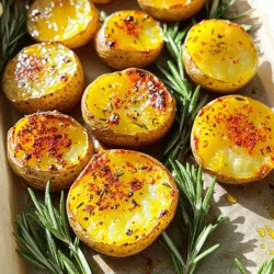 To make honey mustard roasted potatoes, you will need: - 2 pounds baby potatoes, halved - 1/4 cup honey - 3 tablespoons Dijon mustard - 3 tablespoons olive oil These ingredients are key to creating a sweet and tangy flavor that pairs well with the crispy potatoes. Baby potatoes are perfect because they cook evenly and have a delicious, tender texture. To make your dish even better, consider adding: - 2 cloves garlic, minced - 1 teaspoon paprika - Fresh rosemary or thyme sprigs for garnish Garlic adds depth, while paprika brings a hint of smokiness. Fresh herbs elevate the dish's look and taste. Having the right tools makes cooking easier. Here’s what you need: - Mixing bowl - Whisk - Baking sheet Using a mixing bowl helps combine the flavors well. A whisk ensures your honey mustard mixture is smooth. A baking sheet provides a good surface for roasting the potatoes. For the full recipe and detailed instructions, check out the [Full Recipe]. - Preheating the oven: Start by setting your oven to 425°F (220°C). This hot temperature helps the potatoes crisp up nicely. - Preparing the honey mustard mixture: In a large bowl, mix together 1/4 cup honey, 3 tablespoons Dijon mustard, and 3 tablespoons olive oil. Add 2 minced cloves of garlic, 1 teaspoon paprika, and a sprinkle of salt and pepper. Whisk until it's smooth. - Tossing potatoes in the sauce: Take 2 pounds of halved baby potatoes and put them into the bowl with the sauce. - Ensuring even coverage: Gently toss the potatoes until each piece is well-coated. This step adds flavor to every bite. - Spreading potatoes on a baking sheet: Line a baking sheet with parchment paper. Spread the coated potatoes in a single layer. This helps them roast evenly, not steam. - Cooking time and flipping tips: Roast the potatoes for about 25 to 30 minutes. Halfway through, flip them with a spatula. This helps them brown on all sides. For the full cooking experience, check out the Full Recipe. To get those potatoes nice and crispy, choose small baby potatoes. They roast evenly and brown well. Cut them in half to increase the surface area. This helps them get that golden crunch we all love. Balancing flavors is key. The honey adds sweetness while the Dijon mustard gives a nice tang. Olive oil helps the potatoes crisp up. Don't forget the salt and pepper! They bring all the flavors together. When serving, presentation matters. Use a colorful bowl or a nice platter. Drizzle any leftover honey mustard sauce on top for a pop of flavor. Pair your roasted potatoes with grilled chicken or fish. They also go well with a fresh salad. This creates a balanced meal that's sure to impress. One big mistake is overcrowding the baking sheet. If the potatoes are too close, they steam instead of roast. This means less crispiness. Spread them out in a single layer for the best results. Another mistake is not preheating the oven. A hot oven ensures the potatoes cook evenly and quickly. This helps them get that perfect, golden brown color. Follow the steps in the [Full Recipe] for the best results. {{image_4}} You can make this dish even healthier. First, try using sweet potatoes instead of baby potatoes. Sweet potatoes add a nice flavor and are loaded with nutrients. They bring a sweet taste that pairs well with the honey mustard. Another option is to reduce the honey. This lowers the sugar content. You can still enjoy the sweet taste by using less honey. Try cutting it to two tablespoons, or use a sugar substitute if you prefer. Feel free to experiment with different mustards. You could use whole grain mustard for a richer texture. Or try spicy brown mustard for an extra kick. Each type of mustard adds its own unique flavor. Adding spices can also boost the taste. A pinch of cayenne pepper adds heat, while black pepper gives a nice bite. Mix and match to find your perfect flavor profile. Roasting the potatoes with other vegetables can create a colorful dish. Carrots, bell peppers, or Brussels sprouts work well. They cook at similar times and absorb the honey mustard flavor too. Incorporating cheese can elevate this dish further. Try adding crumbled feta or shredded cheddar before roasting. The cheese melts beautifully and adds creaminess. You can find the full recipe to see how to combine these ideas effectively. After enjoying your honey mustard roasted potatoes, let them cool. Place them in an airtight container. Using a container with a tight seal helps keep moisture out. Glass or plastic containers work well. Avoid using metal containers, as they can affect flavor. Properly stored, your leftovers last about 3 to 5 days in the fridge. Check for signs of spoilage before eating. If the potatoes smell off or have mold, throw them away. It's best to use them within this time frame for the best taste and safety. You can reheat your potatoes in the oven or microwave. The oven gives you that crispy texture. Set it to 375°F (190°C) and heat for about 10-15 minutes. Flip the potatoes halfway through. For the microwave, heat in short bursts. This method can make them soft, so use it as a last resort. To keep them crispy, avoid covering them while reheating. To make honey mustard sauce, mix honey and Dijon mustard in a bowl. Use a ratio of 1 part honey to 3 parts mustard for a sweet and tangy flavor. Add olive oil for creaminess and garlic for extra taste. You can adjust the amounts based on your preference. This sauce is perfect for coating the potatoes in the recipe. Yes, you can use other potatoes! Red potatoes or Yukon Golds work well. Each type provides a unique flavor and texture. Just ensure they are cut into similar sizes for even cooking. This way, all the potatoes roast nicely and become crispy. These potatoes pair well with grilled meats, fish, or salads. Try them alongside roasted chicken or pork chops. They also go great with a fresh green salad. The honey mustard flavor adds a nice touch to any meal. This recipe is naturally gluten-free! All the ingredients used, like honey, mustard, and potatoes, are safe. Just ensure that the Dijon mustard you choose does not contain any gluten. Check the label to be sure. Yes, you can prepare the potatoes ahead of time! Cut and coat them with the sauce, then store them in the fridge. You can do this for up to 24 hours before roasting. This makes it easy to have a flavorful side dish ready to go. Just pop them in the oven when you're ready! Honey mustard roasted potatoes are simple and tasty. We covered essential ingredients, like baby potatoes, honey, and Dijon mustard. I shared step-by-step instructions to ensure a perfect roast. Tips and variations help you customize the dish. Plus, I included storage info to keep your leftovers fresh and delicious. With these insights, you can confidently enjoy a great side dish that everyone will love. Happy cooking!