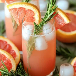 Here’s what you need to make a refreshing rosemary grapefruit spritzer: - 1 large grapefruit, freshly juiced - 2 sprigs of fresh rosemary - 2 tablespoons honey (or agave syrup for a vegan alternative) - 1 cup sparkling water, chilled - Ice cubes - Thin slices of grapefruit and extra rosemary sprigs for garnish These ingredients work together to create a drink that is both zesty and aromatic. The fresh grapefruit juice gives it a bright flavor, while the rosemary adds an herby touch. Honey or agave syrup can sweeten the drink, balancing the tartness of the grapefruit. The sparkling water brings a fun fizz, making it perfect for any occasion. For a full recipe with detailed steps, you can check the [Full Recipe]. Remember, the key to a great spritzer is freshness, so use the best ingredients you can find! To start, we need to make the rosemary syrup. In a small saucepan, combine 1 cup of water and 2 tablespoons of honey. Add one sprig of fresh rosemary to the pan. Heat it over medium heat. Stir it until the honey dissolves. That part is easy! Once the honey has dissolved, take the pan off the heat. Let the rosemary steep for about 10 minutes. This step adds great flavor! Next, strain the syrup through a fine mesh sieve. This will remove the rosemary leaves. Allow the syrup to cool down to room temperature. Now, it’s time to mix everything together. In a large glass or pitcher, pour in the freshly squeezed grapefruit juice. Add the cooled rosemary syrup you just made. Stir it well so the flavors blend together. You want every sip to taste delightful! Let’s make it refreshing! Fill your glass halfway with ice cubes. This keeps the drink cold and nice. Slowly pour in the chilled sparkling water over the ice and grapefruit mixture. Stir gently to mix it all. Be careful not to lose those bubbly bubbles! Finally, for a lovely look, garnish your spritzer with thin slices of grapefruit. Add an extra sprig of rosemary for that touch of elegance. With these steps, you create a drink that is both tasty and pretty! For the complete details, check out the Full Recipe. You can easily change the sweetness of your drink. Start with two tablespoons of honey. If you want it sweeter, add more honey or syrup. You can also try agave syrup for a vegan option. Just taste as you go. This way, you make it perfect for you. Choose tall glasses to show off your drink. Mason jars also add a fun, rustic look. For a fancy touch, use a decorative tray. Add thin grapefruit slices and a rosemary sprig for a bright finish. This makes your spritzer look as good as it tastes. {{image_4}} You can add a fun twist to your rosemary grapefruit spritzer. Adding gin or vodka gives it a kick. For a gin option, mix in 1 to 2 ounces with your drink. This pairs well with the grapefruit. Vodka works great too. It blends nicely and keeps the focus on the fresh flavors. Just remember to adjust the amount of rosemary syrup to balance the taste. Want to play with flavors? Try adding different herbs or fruits. Mint can give a fresh twist. Add a few leaves when you mix your drink. You might also try basil for a unique taste. If you like fruit, berries can add fun color and flavor. Muddle a few raspberries or strawberries in the glass. This will add a sweet and fruity note. If you prefer less sweetness, here are some tips. Use less honey or syrup in your drink. You can also try using a sugar substitute. Stevia or monk fruit can work well. They give sweetness without the calories. If you want a tart drink, skip the sweeteners. Just focus on the grapefruit juice and rosemary flavors. This will create a refreshing drink without added sugar. For the full recipe, check out the complete guide on making your own rosemary grapefruit spritzer! To store any leftover rosemary syrup, pour it into a clean jar. Seal it tightly and place it in the fridge. This syrup can last for about two weeks. If you have extra spritzer, store it in a covered container. Keep in mind that the sparkling water might lose its fizz over time. For the freshest taste, use your grapefruit juice right away. Freshly squeezed juice is best within 24 hours. The rosemary syrup stays good for up to two weeks in the fridge. If you want to enjoy your spritzer later, prepare the components separately. Mix them just before serving for the best flavor and fizz. Yes, you can prepare this spritzer ahead. Make the rosemary syrup first. Store it in a sealed container in the fridge for up to a week. When you're ready to serve, mix the syrup with grapefruit juice and add sparkling water. This keeps your drink fresh and bubbly! If you want a different flavor, try mint or basil. Both herbs add a nice twist. You can even use thyme for a more earthy taste. Just remember, each herb brings its own unique flavor, so choose one that you love. To serve more guests, simply multiply the ingredients. For example, if you need four servings, double the grapefruit juice and rosemary syrup. You can easily scale the sparkling water as well. Just keep the same ratios for a balanced taste. Yes, this recipe can be vegan-friendly! Use agave syrup instead of honey. All other ingredients are plant-based, making it a great choice for anyone following a vegan diet. Enjoy this refreshing drink without worry! We explored a refreshing grapefruit spritzer with rosemary. First, you made a sweet syrup. Then, you mixed grapefruit juice, added ice, and finished with sparkling water. You can customize sweetness and even add alcohol if you wish. Remember to store leftover syrup properly for later use. This drink is ideal for any occasion. Enjoy creating your perfect spritzer, and don't hesitate to try new flavors and serve it creatively. You have all the tools to impress your friends with this easy recipe.