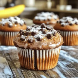 To make the best Chocolate Chip Banana Muffins, you need a few key ingredients. Here’s what you will need: - 2 ripe bananas, thoroughly mashed - 1/3 cup coconut oil, melted - 1/2 cup packed brown sugar - 1 large egg, at room temperature - 1 teaspoon pure vanilla extract - 1 teaspoon baking soda - A pinch of salt - 1 cup all-purpose flour - 1/2 cup semi-sweet chocolate chips These ingredients work together to create a moist and flavorful muffin. The ripe bananas provide natural sweetness and moisture. The coconut oil adds a subtle flavor and helps keep the muffins tender. The chocolate chips bring that classic touch we all love. You can add some optional ingredients to give your muffins extra texture and flavor: - 1/4 cup chopped walnuts (optional, for added texture) Walnuts add a nice crunch and pair well with the soft texture of the muffins. If you want more flavor, you can also try adding shredded coconut or even some dried fruit. If you have allergies or dietary restrictions, there are some easy substitutions you can make: - Egg: Use a flax egg (1 tablespoon ground flaxseed mixed with 2.5 tablespoons water) or unsweetened applesauce (1/4 cup). - Coconut oil: Replace it with unsalted butter or vegetable oil. - All-purpose flour: Use a gluten-free flour blend if needed. These swaps still keep the muffins delicious while catering to your needs. For the full recipe, check out the Choco-Banana Delight Muffins guide. To make these chocolate chip banana muffins, you need to gather your ingredients first. Here’s what you need: - 2 ripe bananas, thoroughly mashed - 1/3 cup coconut oil, melted - 1/2 cup packed brown sugar - 1 large egg, at room temperature - 1 teaspoon pure vanilla extract - 1 teaspoon baking soda - A pinch of salt - 1 cup all-purpose flour - 1/2 cup semi-sweet chocolate chips - 1/4 cup chopped walnuts (optional, for added texture) This will help ensure a smooth cooking process. 1. Preheat the oven to 350°F (175°C). This step is key for even baking. 2. Prepare the muffin tin by lining it with paper liners or greasing it lightly. This helps with easy muffin removal. 3. Mix the wet ingredients: In a large bowl, mash the ripe bananas. Stir in the melted coconut oil until smooth. 4. Add sugar, egg, and vanilla: Gradually mix in the brown sugar. Then, add the egg and vanilla extract. Blend everything together until it’s uniform and creamy. 5. Combine the dry ingredients: In a separate bowl, whisk the baking soda, salt, and flour. This helps distribute the baking soda evenly. 6. Mix dry into wet: Slowly stir the dry mix into the wet ingredients. Be careful not to overmix; this keeps the muffins light and fluffy. 7. Fold in chocolate chips and walnuts: Gently add the chocolate chips and walnuts (if using). Make sure they are evenly spread in the batter. 8. Fill the muffin cups: Using a spoon or ice cream scoop, fill each cup about two-thirds full. This gives the muffins space to rise. 9. Bake: Place the muffin tin in the oven and bake for 18-20 minutes. Use a toothpick to check for doneness; it should come out clean. 10. Cool the muffins: Once baked, let them cool in the tin for 5 minutes. Then, transfer them to a wire rack to cool completely. - Use ripe bananas: The riper the bananas, the sweeter your muffins will be. They should have lots of brown spots. - Don’t overmix: Mixing too much can make the muffins tough. Stir just until combined. - Check for doneness: Ovens can vary. Start checking your muffins a few minutes early. - Cool completely: Allowing them to cool helps maintain the texture. Enjoy them warm, or let them cool for later. You can find the full recipe for these yummy pastries here. To get the best muffin texture, start with ripe bananas. They add sweetness and moisture. Mash them well, but don’t overmix the batter. Mix just until combined. This helps keep your muffins fluffy. Also, make sure your oven is preheated. A hot oven gives your muffins a nice rise and a golden top. If you have leftover muffins, store them in an airtight container. Keep them at room temperature for up to three days. For longer storage, wrap them tightly in plastic wrap and freeze them. When you want to enjoy a muffin, heat it in the microwave for about 15 seconds. This brings back the warmth and softness. Overripe bananas are perfect for this recipe. They have more sugar and flavor. If you have bananas that are too ripe, don’t throw them away! You can freeze them. Just peel and place them in a bag. When you’re ready to bake, thaw them and mash. This will make your muffins even tastier. For the full recipe, check out Choco-Banana Delight Muffins. {{image_4}} You can make these muffins healthier. Use whole wheat flour instead of all-purpose flour. This adds fiber and nutrients. If you want to cut sugar, try using applesauce or a sugar substitute. Both options keep the muffins moist and tasty. You can add fun seasonal flavors to these muffins. In the fall, try pumpkin spice. Just mix in one teaspoon of pumpkin pie spice. In the spring, add a hint of cinnamon or nutmeg. This brings a new twist to the classic recipe. Mix-ins can change the taste of your muffins. Here are some ideas: - Nuts: Walnuts or pecans add crunch. - Fruits: Chopped apples or berries give extra flavor. - Spices: A dash of cinnamon or ginger can warm up the treats. Feel free to get creative! You can find the full recipe in the article to start baking. After you bake the muffins, let them cool. Place the muffins in an airtight container. This helps keep them fresh. You can store them at room temperature for up to three days. If you want them to last longer, place them in the fridge. They can stay good in the fridge for about a week. To freeze muffins, wait until they cool completely. Wrap each muffin in plastic wrap. Then, place them in a freezer bag. Make sure to remove as much air as possible. You can freeze them for up to three months. When you want to eat one, just take it out and let it thaw at room temperature. You can also warm it in the microwave for about 15 seconds. Fresh muffins smell sweet and have a soft texture. Look for a golden brown color on top. If they feel hard or dry, they may be stale. Check for any mold or off smells. If you see mold or smell something funny, it’s best to throw them away. Always trust your senses when deciding if your muffins are still good to eat. You can make muffins without eggs by using simple substitutes. Common options include applesauce, mashed bananas, or yogurt. For this recipe, use 1/4 cup of unsweetened applesauce instead of one egg. This keeps the muffins moist and tasty. You can also use flaxseed meal mixed with water. Mix one tablespoon of flaxseed meal with three tablespoons of water. Let it sit for a few minutes to thicken. This works great and adds nutrition. Yes, you can replace chocolate chips with other tasty options. Try nuts, dried fruits, or seeds. Chopped nuts like walnuts or pecans add crunch. Dried fruits like raisins or cranberries can add sweetness. You can also use white chocolate chips for a different flavor. If you want a healthier option, try dark chocolate chips. Experiment with your favorite flavors to make the recipe yours. To mash bananas, start with ripe bananas. Ripe bananas have more flavor and sweetness. Place them in a bowl and use a fork or potato masher. Mash until they are smooth with few lumps. You can also use a food processor for a quicker option. Just pulse the bananas until they reach a creamy texture. This helps the bananas mix well into the batter. For the best results, use about 2 ripe bananas for this recipe. You can find the full recipe for Chocolate Chip Banana Muffins online for more details. In this post, we explored making chocolate chip banana muffins, focusing on key ingredients, baking steps, and helpful tips. I shared ideas for healthier alternatives and seasonal flavors. Remember, overripe bananas are perfect for this recipe. Store your muffins properly to keep them fresh for longer. With these insights, you can enjoy delicious muffins anytime. Baking should be fun and simple, so get cooking!