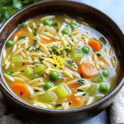 One-Pot Lemon Orzo Soup Simple and Flavorful Meal