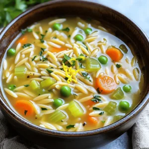 One-Pot Lemon Orzo Soup Simple and Flavorful Meal
