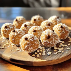 To make these energy bites, you need a few key ingredients: - 1 cup rolled oats - 1/2 cup creamy peanut butter - 1/3 cup honey or maple syrup - 1/4 cup ground flaxseed - 1/4 cup mini chocolate chips (or dark chocolate chips) - 1/4 cup unsweetened shredded coconut - 1 teaspoon vanilla extract - A pinch of sea salt These ingredients work together to create tasty bites that are easy to make. The oats provide fiber, while the peanut butter adds protein and healthy fats. Honey or maple syrup gives them sweetness that kids love. You can add some fun ingredients to change the flavor of your energy bites. Here are a few ideas: - Chopped nuts, like almonds or walnuts - Dried fruit, such as cranberries or raisins - A scoop of protein powder - Cinnamon or cocoa powder for extra taste Feel free to mix and match to find your favorite combo. These add-ins let you customize the bites to your liking. Each ingredient offers unique benefits: - Rolled oats are great for digestion and keep you full. - Peanut butter is rich in protein and healthy fats. - Honey or maple syrup adds energy and nutrients. - Ground flaxseed is high in omega-3 fatty acids and fiber. - Chocolate chips add joy, while the coconut gives healthy fats. This mix of ingredients makes these bites a nutritious snack. They provide energy for your busy day. You can find the full recipe above to try this fun and easy treat! To make Peanut Butter Energy Bites, follow these easy steps. First, grab a large bowl. Mix the rolled oats, ground flaxseed, shredded coconut, and a pinch of sea salt. Stir these dry ingredients until they blend well. In another bowl, combine the creamy peanut butter, honey, and vanilla extract. Mix until it’s smooth and creamy. Now, pour this peanut butter blend into the dry mix. Stir until everything is combined. The mixture will be sticky but easy to shape. Add in the mini chocolate chips and fold them in gently. Next, use your clean hands to scoop about 1 tablespoon of the mix. Roll it into a ball. Repeat this step until you form about 12 to 15 bites. Place the bites on a baking sheet lined with parchment paper. Mixing is key for great texture. Make sure you blend the dry ingredients well first. This ensures each bite tastes the same. When you mix the wet ingredients, stir well until smooth. If your peanut butter is thick, warm it slightly. This will help it mix better with honey and vanilla. When combining the wet and dry mixes, don’t rush. Take your time to ensure an even mix. If you want more texture, try adding chopped nuts or seeds. Chilling the bites is important for the right texture. After rolling them, place the bites in the fridge. Let them chill for about 30 minutes. This helps them firm up. If you can’t wait, they are tasty straight away! For a fancier look, drizzle some melted chocolate over them after chilling. Enjoy your Peanut Butter Energy Bites! You can find the Full Recipe for more details. To make the best peanut butter energy bites, start with the right mix. Use fresh oats for texture and flavor. Make sure your peanut butter is creamy. It helps bind all the ingredients well. You want a sticky, moldable mix. If it's too dry, add a splash of water. If it's too wet, add more oats. One common mistake is not measuring the ingredients well. Always use measuring cups for accuracy. Another mistake is not chilling the bites. Chilling helps them hold their shape. If your bites fall apart, try adding a little more ground flaxseed. This will help bind them better. You can serve these bites in many fun ways. Try placing them in a colorful bowl for a snack display. I love drizzling melted dark chocolate on top for a special touch. They also taste great with fresh fruit or yogurt. For a quick breakfast, pair them with a smoothie. Enjoy them as a pre-workout snack or an afternoon treat. For detailed instructions, check the Full Recipe. {{image_4}} You can mix and match flavors in your energy bites. Here are some ideas: - Cocoa powder: Add 2 tablespoons for a chocolatey twist. - Dried fruit: Try raisins, cranberries, or chopped apricots for sweetness. - Nut butter blend: Swap peanut butter for almond or cashew butter. - Spices: A pinch of cinnamon or nutmeg adds warmth. If you have dietary needs, you can easily adjust this recipe: - Gluten-free: Use certified gluten-free oats. - Vegan: Replace honey with maple syrup. - Low-carb: Use sugar-free syrup and skip the chocolate chips. - Nut-free: Substitute sunflower seed butter for peanut butter. Change your energy bites with the seasons. Here are some fun ideas: - Fall: Mix in pumpkin puree and pumpkin spice for a seasonal treat. - Winter: Add crushed peppermint or cocoa nibs for a festive flair. - Spring: Incorporate fresh berries or coconut for a light taste. - Summer: Use fresh mango or pineapple for a tropical vibe. These variations keep your energy bites fun and interesting! Check out the Full Recipe for more details. Enjoy creating your own unique bites! To keep your peanut butter energy bites fresh, use an airtight container. This helps keep moisture out and prevents them from becoming hard. Store them in a cool, dry place, like a pantry or cupboard. If you live in a warm area, the fridge is a good choice. Just remember to let them sit at room temperature for a few minutes before enjoying. Peanut butter energy bites can last up to one week in the fridge. If kept at room temperature, they stay fresh for about three days. You can tell they’re still good if they smell pleasant and look clean. Always check for any signs of spoilage, like off smells or mold. For longer storage, freezing is a great option. Place the energy bites in a single layer on a baking sheet. Freeze them for about an hour until firm. Then, transfer them to a freezer-safe bag or container. They can last up to three months in the freezer. When ready to eat, simply thaw them overnight in the fridge or at room temperature for a quick snack. You can use honey or maple syrup for a touch of sweetness. Both options work well. Honey gives a rich flavor, while maple syrup adds a unique twist. You can also adjust the amount based on your taste. If you prefer less sweetness, reduce the amount by a tablespoon. This way, you still get that yummy taste without it being too sweet. Yes, natural peanut butter is great! It adds a pure peanut flavor and is often healthier. Just make sure it is creamy and not too dry. Natural peanut butter might be runnier than processed kinds, so adjust the amount of oats slightly if needed. This keeps your bites from being too sticky or crumbly. To make nut-free energy bites, swap peanut butter with sunflower seed butter. It mimics the texture and taste well. You could also use soy nut butter for a similar effect. Ensure all other ingredients are nut-free as well. This way, you can enjoy the bites without worrying about allergens. Peanut Butter Energy Bites are packed with nutrients. Here are some benefits: - Protein: Peanut butter provides a good source of protein. - Fiber: Rolled oats and flaxseed offer dietary fiber, aiding digestion. - Healthy Fats: Peanut butter contains healthy fats that keep you full. - Energy Boost: These bites are perfect for a quick energy boost. They make a healthy snack or a post-workout treat. Enjoying them can help fuel your day! Peanut butter energy bites are easy to make and fun to enjoy. We covered key ingredients and how to mix them well. Remember to chill them for the best texture. Explore different flavors and add-ins to keep things exciting. Store them correctly to keep them fresh. These bites are not just tasty; they're also healthy. Enjoy these snacks anytime, and feel good about what you eat. You have all you need to make great energy bites right at home.