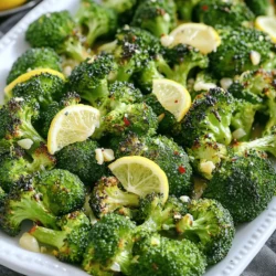 - Broccoli: Choose a large head of broccoli. Look for tight florets that are bright green. Avoid yellow or wilted ones. Fresh broccoli gives the best taste and texture. - Garlic: I prefer fresh garlic. It has a stronger flavor than pre-minced options. If you use pre-minced, be aware it may taste milder. - Olive Oil: Use high-quality extra virgin olive oil. It adds richness and depth to the dish. Cheap oils can dull the flavor. - Seasonings: Red pepper flakes add a nice kick. Adjust the amount based on your spice level. Salt and pepper bring out the flavors, so don’t skip these. - Optional Topping: Grated Parmesan cheese is a great choice for added flavor. It melts beautifully over the hot broccoli and adds a savory note. For the Full Recipe, check the section above. Preheat the Oven: Start by preheating your oven to 425°F (220°C). This temperature helps the broccoli roast evenly. A hot oven caramelizes the edges, making them crispy and full of flavor. Mixing Ingredients: In a large mixing bowl, combine the broccoli florets and minced garlic. Make sure to mix them well. This step is key to ensure that each piece gets the tasty garlic flavor. Coating the Broccoli: Drizzle the olive oil over the broccoli and garlic. Stir gently to coat everything evenly. Next, add lemon zest, lemon juice, red pepper flakes, salt, and black pepper. Mix again until all ingredients are well blended. This thorough mixing makes sure each floret is full of flavor. Baking Sheet Setup: To ensure even roasting, spread the broccoli mixture in a single layer on a baking sheet. Use parchment paper for easy cleanup. Avoid overcrowding the pan. This way, each piece can roast properly. Cooking Time: Roast your broccoli in the preheated oven for about 20-25 minutes. This time gives it a tender texture while keeping it slightly crunchy. Watch for golden edges, which show it's ready. Stirring: About halfway through roasting, gently stir the broccoli. This helps all sides cook evenly. You want every floret to get that lovely golden color. For the full recipe, check out the details provided above. Enjoy your delicious Lemon Garlic Roasted Broccoli! - Adding Herbs: Fresh herbs make a big difference. Try adding parsley, basil, or thyme. Chop them finely and mix them in before roasting. This will give your broccoli a bright taste. - Spice Adjustments: If you like heat, add more red pepper flakes. For a milder flavor, reduce the amount. You can also try paprika or cayenne for different heat levels. - Roasting Alternatives: You can air fry the broccoli if you want a faster option. Set your air fryer to 380°F (193°C). Cook for about 12-15 minutes for a crispy texture. - Blanching First: Blanching broccoli in boiling water for 2-3 minutes makes it tender before roasting. This step helps keep the bright green color and adds to the crispiness when roasted. These tips help make your Lemon Garlic Roasted Broccoli even more delicious. Use them to adjust the flavors and cooking to your liking! For the full recipe, check the above section. {{image_4}} Vegan Option: If you want a vegan dish, skip the Parmesan cheese. You can use nutritional yeast instead. It adds a cheesy flavor without the dairy. This keeps the dish light and delicious. Gluten-Free Considerations: This recipe is naturally gluten-free. Just make sure your olive oil and seasonings are free of gluten. Fresh ingredients keep your meal healthy and safe for everyone. Citrus Add-ins: Want to change things up? Try adding lime or orange zest. Both give a bright twist to the broccoli. Just use the same amount as the lemon zest. You’ll enjoy the extra flavor. Nutty Profile: Want more crunch? Throw in some chopped nuts. Almonds or walnuts work great. Toss them in during the last few minutes of roasting. They add texture and flavor to your dish. For storing your Lemon Garlic Roasted Broccoli, use an airtight container. This keeps out moisture and air. If you don’t have one, a non-airtight option works too. Just cover it tightly with plastic wrap. Your broccoli stays fresh in the fridge for about 3 to 4 days. After that, it may lose its crispness and flavor. When it’s time to enjoy leftovers, the oven is best. Heat it at 350°F (175°C) for about 10 minutes. This helps keep the broccoli crispy. If you use the microwave, it may get soggy. You can also transform leftovers into a new meal. Dice the broccoli and mix it into an omelet or pasta. You can even toss it in a salad for extra flavor and nutrition. For the full recipe, check out [Full Recipe]. Can I use frozen broccoli for this recipe? Yes, you can use frozen broccoli. Just thaw it first and pat it dry. This helps remove excess moisture. It may not get as crispy but will still taste great. What can I serve with Lemon Garlic Roasted Broccoli? This dish pairs well with grilled chicken, fish, or tofu. You can also serve it with quinoa or rice for a complete meal. The bright flavors of the broccoli enhance any main dish. How do I know when the broccoli is fully roasted? Look for tender florets with crispy edges. You should see a nice golden color. If it’s still bright green and soft, it needs more time in the oven. Can I add more garlic or spices? Absolutely! If you love garlic, add an extra clove or two. You can also try adding spices like cumin or paprika for a different kick. Adjust the red pepper flakes based on your heat preference. How to make Lemon Garlic Roasted Broccoli ahead of time? You can prep the broccoli and marinade up to a day ahead. Store it in the fridge in an airtight container. When you're ready, roast it in the oven. It will taste just as fresh and zesty! For the full recipe, check out the earlier section. This blog post covered essential ingredients and steps for making Lemon Garlic Roasted Broccoli. We discussed choosing quality broccoli and garlic, the importance of olive oil, and tips for roasting. You learned flavor enhancements, cooking methods, and storage tips. Lastly, we explored variations for different diets and tastes. Incorporating these ideas can make a simple dish shine. Enjoy experimenting with these tips to create your perfect roasted broccoli!