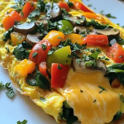 Loaded Veggie Omelette Tasty and Nutritious Delight