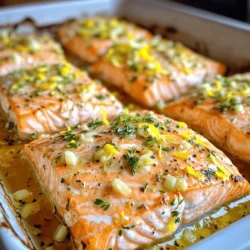 - Salmon fillets - Garlic - Lemon - Olive oil - Fresh thyme - Sea salt - Black pepper - Fresh parsley You can use different fish if you want. Try trout or halibut for variety. If you don’t have fresh thyme, try dried thyme or even rosemary. Other herbs like dill or basil can add a nice touch. Feel free to play with spices too. A pinch of paprika or cayenne can add some heat. Fresh ingredients make all the difference. They enhance the flavor of your dish. Fresh salmon has a bright taste that frozen fish can lack. Fresh garlic gives a bold kick that bottled garlic can’t match. Using fresh herbs adds a lovely aroma and taste. Plus, fresh produce holds more nutrients. You benefit from better health with fresh food choices. - Preheating the oven: Start by preheating your oven to 400°F (200°C). This step gets your oven ready for cooking the salmon evenly. - Mixing the marinade: In a bowl, mix together the minced garlic, lemon zest, lemon juice, olive oil, thyme, sea salt, and black pepper. This marinade offers a burst of flavor that makes the salmon shine. - Marinating the salmon: Take the salmon fillets and place them skin-side down in a baking dish. Pour the garlic-lemon marinade over each fillet. Let it sit for at least 15 minutes. This time helps the salmon absorb all the tasty flavors. - Roasting time and techniques: Put the baking dish in the oven. Roast the salmon for 12-15 minutes. The salmon is done when it flakes easily with a fork. Keep an eye on the time, as thicker fillets may need a bit more cooking. - Broiling for added flavor: For extra crispiness, switch your oven to broil. Broil the salmon for 2-3 minutes. This will add a nice texture to the top of the fillets. - Letting the salmon rest: Remove the salmon from the oven and let it rest for a few minutes. Resting helps the juices settle, keeping the fish moist. If you like, sprinkle some chopped parsley on top for a fresh touch. For the full recipe, check out the Lemon Garlic Roasted Salmon section. How do you tell when salmon is done? The best way to check salmon is to use a fork. Gently press the fillet. If it flakes easily, it is ready. Salmon should reach an internal temperature of 145°F (63°C). This ensures it is safe to eat but still moist. How can you ensure even cooking? Place salmon fillets skin-side down on a baking dish. Arrange them in a single layer. This helps heat circulate evenly. Try to use fillets of similar thickness to cook at the same rate. What can you add to the marinade for a twist? You can add spices like paprika or cayenne for heat. For a sweet touch, try honey or maple syrup. Fresh herbs like dill or basil can also brighten the flavor. Experimenting with different flavors keeps the dish exciting. How can you serve salmon for a beautiful plate? Serve your salmon over a bed of sautéed spinach or roasted asparagus. This adds color and nutrition. You can also pair it with a light salad for balance. What are some garnishing techniques? Sprinkle chopped fresh parsley over the salmon for a pop of color. Add lemon wedges on the side for extra zest. A drizzle of balsamic glaze can also elevate the look and taste. For the full recipe, check out the Lemon Garlic Roasted Salmon section. {{image_4}} You can spice up lemon garlic salmon in fun ways. Try adding red pepper flakes for a kick. This spicy lemon garlic salmon brings heat and flavor together. You can also change the herbs. Use fresh basil or dill instead of thyme. Each herb adds its own unique taste. Experiment with these options to find your favorite! You can cook salmon in many ways. Grilling gives it a smoky taste. Marinate the salmon, then grill it on medium heat for about 6-8 minutes per side. If you prefer baking, follow the recipe for roasting. You can also pan-sear salmon. Heat a skillet, add oil, and cook each side for about 4-5 minutes. This method gives a nice crust. Serving lemon garlic salmon with different sides can change your meal. Pair it with steamed broccoli or quinoa for a healthy plate. You can also create a salmon salad. Flake the cooked salmon, mix it with greens, and add a lemon vinaigrette. This gives you a fresh and light meal option. For more ideas, check the Full Recipe. To keep your lemon garlic roasted salmon fresh, you should store it right. Place leftovers in an airtight container. Refrigerate them within two hours of cooking. This will help keep the fish safe and tasty. Salmon lasts about three days in the fridge. If you want to keep it longer, freezing is a good option. For freezing, wrap each piece of salmon in cling film. Then, place the wrapped pieces in a freezer bag. Make sure to squeeze out as much air as you can. This method helps avoid freezer burn. Frozen salmon can last up to three months. When it comes to reheating, you want to keep the salmon moist and flavorful. The best method is to use the oven. Preheat the oven to 350°F (175°C). Place the salmon on a baking sheet and cover it with foil. Heat it for about 10-15 minutes. This keeps it from drying out. You can also reheat it in a skillet. Heat a little olive oil over medium heat. Add the salmon and cover it. This way, it warms up evenly. If you want to keep the crispy top, use a broiler for just a minute or so. This adds a nice touch without losing flavor. Roasted salmon can last for three days in the fridge when stored properly. If you freeze it, you can enjoy it for up to three months. Just remember to check for signs of freezer burn. If it looks dry or has ice crystals, toss it out. Eating salmon at its best is always worth it! You can tell if salmon is cooked by looking for two signs. First, the salmon should change from a translucent pink to an opaque color. Second, it should flake easily when you gently poke it with a fork. If it flakes apart, it is ready to eat. Cooked salmon should have an internal temperature of 145°F (63°C). Using a food thermometer can help you check this. Yes, you can use frozen salmon. Just make sure to thaw it properly. The best way to thaw salmon is to place it in the fridge overnight. If you're in a hurry, you can run cold water over the sealed fish for about an hour. Avoid using warm water, as that can cook the fish unevenly. Once thawed, make sure to pat it dry before marinating. Lemon garlic roasted salmon pairs well with many sides. Here are a few ideas: - Steamed asparagus - Roasted Brussels sprouts - Quinoa salad - Garlic mashed potatoes - Mixed green salad with lemon vinaigrette These sides add color and flavor to your meal. Yes, you can make the marinade ahead of time. Mix the garlic, lemon juice, and olive oil and store it in the fridge. It will stay fresh for up to 24 hours. This way, you save time when you are ready to cook. Just remember to stir the marinade again before using it on the salmon. This ensures you get all the flavors mixed well. For the best taste, try to marinate the salmon for at least 15 minutes before roasting. For the full recipe, check out the details above. In this blog post, we explored the key ingredients for a delicious lemon garlic roasted salmon. We discussed tasty substitutes and the importance of using fresh items for better flavor and nutrition. I shared step-by-step instructions for preparing and cooking, along with helpful tips to perfect your dish. Lastly, we looked at variations and storage tips to keep your salmon fresh. With these insights, you can create a delightful meal that impresses and satisfies. Enjoy cooking!
