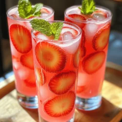 To make the Strawberry Dreams Pink Drink, you need the following: - 1 cup fresh strawberries, hulled and sliced - 1/2 cup coconut milk (canned for creaminess or carton for lighter) - 1 cup vanilla almond milk - 1 tablespoon agave syrup or honey (for sweetness) - 1 teaspoon pure vanilla extract - 1/2 cup ice cubes These ingredients create a smooth and tasty drink. The strawberries add a sweet, fruity flavor. Coconut milk gives it a rich texture, while almond milk keeps it light. You can enhance your drink with a few fun garnishes: - Fresh mint leaves for a pop of color and aroma Adding a mint leaf on top makes the drink look fancy and fresh. It also adds a nice scent when you take a sip. You can easily swap some items based on what you have: - Use any berries instead of strawberries for a different flavor. - Swap coconut milk with regular milk or oat milk for a non-coconut option. - Agave syrup can be replaced with maple syrup or sugar if needed. These substitutions keep the drink tasty and fun, even if you change a few things. Enjoy being creative with your ingredients! For the complete recipe, check out the Full Recipe. Start by gathering your ingredients. You need fresh strawberries, coconut milk, vanilla almond milk, and sweetener. - 1 cup fresh strawberries, hulled and sliced - 1/2 cup coconut milk - 1 cup vanilla almond milk - 1 tablespoon agave syrup or honey - 1 teaspoon pure vanilla extract - 1/2 cup ice cubes - Optional: fresh mint leaves Wash the strawberries well. Remove the green tops. Slice them into smaller pieces for easy blending. This will help the strawberries mix well into the drink. Now it’s time to blend! Place the sliced strawberries in your blender. Add the coconut milk, vanilla almond milk, agave syrup or honey, and vanilla extract. Blend on high speed. Stop a few times to scrape the sides. This keeps the mixture smooth. After blending, taste it. If you want it sweeter, add more agave or honey. Blend again briefly. Next, add the ice cubes. Blend until the drink is nice and frothy. This makes your drink cold and refreshing! Pour the Strawberry Dreams Pink Drink into tall glasses. For a fun touch, garnish with mint leaves. This adds color and a fresh smell. Serve right away and enjoy your tasty drink! Sweetness can change with your taste. I like to start with one tablespoon of agave syrup or honey. After blending, taste your drink. If you want it sweeter, add a bit more. Remember, fresh strawberries can also affect the sweetness. Ripe strawberries taste sweeter. Use this to guide your adjustments. Texture is key for any drink. For a creamy Strawberry Pink Drink, use canned coconut milk. It gives a rich feel. If you want something lighter, choose carton coconut milk. Blend until smooth. Stop to scrape the sides for an even mix. Adding ice cubes at the end makes it chilled and frothy. You can boost the flavor with fun extras. Fresh mint leaves add a cool taste and pretty look. You might also try a splash of lemon juice for a zesty kick. If you love coconut, add shredded coconut for texture. These small changes can make your drink special. {{image_4}} If you're looking for dairy-free options, you can easily swap the milk. Use oat milk or soy milk instead of vanilla almond milk. Both choices are creamy and add nice flavor. For the coconut milk, you can stick with canned coconut for richness. If you want a lighter drink, go for carton coconut milk. These alternatives keep the taste fresh and help you enjoy every sip. You can get creative with fruit! Fresh strawberries are great, but you can add other fruits too. In the summer, try peaches or raspberries. In the fall, apples or blackberries work well. You can even mix different fruits for a fun twist. Just make sure to keep the fruit fresh and sweet for the best flavor. Each season brings new fruits to try, making this drink exciting all year long. Want to take your drink up a notch? Add flavor boosters! A pinch of cinnamon adds warmth. You can also mix in a splash of orange juice for a citrusy kick. If you love herbs, fresh basil or mint can brighten up the drink. For an extra sweet touch, add a little more agave syrup or honey. These small changes can make a big difference in taste. Don’t be afraid to experiment! You can store your Strawberry Dreams Pink Drink in the fridge. Use an airtight container to keep it fresh. It stays good for up to two days. The longer it sits, the more the flavors blend. Just give it a good stir before you drink it again. If you want to save some for later, freezing is a great option. Pour the drink into ice cube trays or freezer-safe bags. It can last up to three months in the freezer. When you're ready, just thaw it in the fridge. Blend it again with some fresh ice for a tasty treat. If you have leftovers, think of fun ways to use them. You can mix them into smoothies for added flavor. Pour them over pancakes or waffles for a fruity twist. You can even freeze it for a sorbet-like snack. There are many fun options to enjoy your leftover drink! The Strawberry Pink Drink Copycat is a fun and tasty drink. It’s a mix of strawberries, coconut milk, and vanilla almond milk. This drink is creamy, sweet, and super refreshing. It looks lovely, too. You can sip it on a hot day or enjoy it anytime. Making this drink at home is easy and fun. You will love how simple it is to blend these ingredients into a treat. Yes, you can make this drink ahead of time. Just blend the ingredients as the recipe shows. After blending, keep it in the fridge. It’s best to drink it within 24 hours for freshness. If you wait longer, the ice might melt and make it watery. You can always blend it again if needed. To make larger servings, you can double or triple the recipe. Just keep the same ratios of strawberries, milk, and sweetener. For example, use 2 cups of strawberries and 1 cup of coconut milk if you double it. Blend in batches if your blender is small. This drink is perfect for parties or gatherings with friends. Everyone will enjoy this cool and tasty drink! To sum up, we explored the ingredients for the Strawberry Pink Drink Copycat, including main elements and substitutions. I walked you through step-by-step instructions, from preparation to serving suggestions. We also discussed tips for sweetness, texture, and flavor. I shared variations like dairy-free options and seasonal fruits. Lastly, I covered storage tips for leftovers. Now, with this knowledge, you can create your delicious drink, perfect for any occasion. Enjoy every sip!