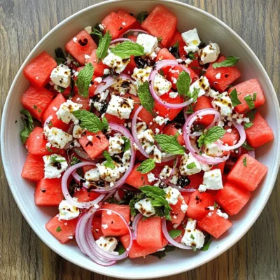 Fresh Watermelon Feta Salad Refreshing Summer Delight