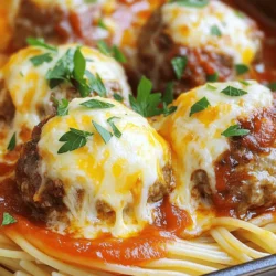 - 1 pound ground beef - 1/2 cup breadcrumbs - 1/4 cup grated Parmesan cheese - 1/4 cup fresh parsley, finely chopped - 2 cloves garlic, minced - 1 teaspoon Italian seasoning - Salt and freshly ground black pepper to taste - 8 small mozzarella balls (bocconcini) - Olive oil for frying - 1 jar (24 oz) marinara sauce Gather these fresh ingredients before you start. The main components create a hearty base. Ground beef adds richness. Breadcrumbs help bind the meatballs. Parmesan cheese gives a salty kick, while parsley adds freshness. Next, flavor enhancers are key. Garlic brings aroma and taste. Italian seasoning adds depth. Don’t forget salt and pepper; they boost all the flavors. Now, for the cheesy surprise! The mozzarella balls are the star here. They melt and ooze, making each bite delightful. Olive oil is essential for frying. It helps achieve that golden brown crust. The marinara sauce is perfect for soaking the meatballs. For the full recipe, check out the complete instructions in the recipe section. Enjoy your cooking! To start, grab a big mixing bowl. In it, combine 1 pound of ground beef, 1/2 cup of breadcrumbs, and 1/4 cup of grated Parmesan cheese. Add 1/4 cup of fresh parsley, chopped finely, and 2 cloves of minced garlic. Crack in 1 large egg, then sprinkle in 1 teaspoon of Italian seasoning, and add salt and pepper to taste. Use your hands to mix the ingredients. This ensures that every bite is packed with flavor. Now, take about 2 tablespoons of the meat mixture. Flatten it in your palm. Place a mozzarella ball right in the center. Carefully wrap the meat around the cheese, making sure to seal it completely. This step is key to keeping the cheese inside. Repeat this for the rest of the meat mixture and mozzarella balls until you form all the meatballs. Heat a large skillet over medium heat and add a tablespoon of olive oil. Once the oil shimmers, add the meatballs. Do this in batches so they don’t overcrowd the pan. Brown them for about 2-3 minutes on each side until golden brown. After browning, place the meatballs in a baking dish. Pour 1 jar of marinara sauce over them, coating each one well. Cover the dish with foil and bake it in a preheated oven at 375°F (190°C) for 20 minutes. Remove the foil and bake for another 10 minutes. This allows the meatballs to soak up the sauce's rich flavor. You can find the full recipe for these delicious mozzarella stuffed meatballs above. - Avoid overcrowding the skillet when browning. - Brown meatballs in batches to ensure even cooking. - Ensure complete sealing around the cheese to prevent leaks. - Use your hands to mold the meatballs tightly. - Serve these meatballs on a bed of spaghetti for a classic touch. - Pair with crusty garlic bread for a delightful meal. - For garnishing, add chopped parsley for freshness and color. - A sprinkle of grated Parmesan cheese enhances visual appeal and flavor. - Adjust seasoning to your taste. Add more salt or pepper if needed. - Experiment with herbs like basil or oregano for an extra kick. - Substitute ground beef with turkey or chicken for a lighter option. - Try using different cheeses for stuffing to change the flavor profile. For the full recipe, refer to the detailed instructions above. {{image_4}} You can switch up the meat for your meatballs. Ground turkey or chicken makes a lighter option. They work well with the same flavors. If you want a vegetarian version, try using plant-based meat. This option gives you the same great taste without meat. You can make your sauce or use store-bought. Homemade marinara adds a fresh touch. Consider trying other sauces too, like pesto or alfredo. Each sauce brings its own flavor and can change the dish's vibe. While mozzarella is classic, you can explore different cheeses. Try cheddar or pepper jack for a spicy kick. You can also use flavored cheeses, like herbed goat cheese. These choices create unique flavor profiles that will surprise your taste buds. For the full recipe, check out the link above. To store leftover mozzarella stuffed meatballs, place them in an airtight container. This keeps them fresh. You can keep them in the fridge for about 3 to 4 days. If you want to enjoy them later, make sure to seal them tightly. You can freeze both cooked and uncooked meatballs. For cooked meatballs, let them cool first. Then, place them on a baking sheet and freeze them for 1 hour. Once frozen, transfer them to a freezer bag. For uncooked meatballs, shape them and freeze them on a baking sheet. Then, store them in a freezer bag. When you're ready, you can thaw them in the fridge overnight. To reheat meatballs, use the oven or stovetop. Place them in a baking dish with some marinara sauce and cover with foil. Bake at 350°F (175°C) for about 20 minutes. This method keeps them moist and tasty. Avoid using the microwave, as it can dry them out. You can pair mozzarella stuffed meatballs with many sides. Here are some great options: - Spaghetti: A classic choice that soaks up the sauce well. - Garlic bread: Perfect for dipping into the marinara. - Salad: A fresh side adds balance to the meal. - Roasted vegetables: Colorful veggies bring extra nutrition and taste. - Rice: A simple choice that complements the flavors. These sides enhance the meal and make it more filling. Yes, you can prepare mozzarella stuffed meatballs in advance. Here’s how: 1. Mix the ingredients: Follow the recipe steps until you shape the meatballs. 2. Store: Place them on a baking tray in a single layer. Cover with plastic wrap and refrigerate for up to 24 hours. 3. Freeze: For longer storage, freeze the uncooked meatballs. Place them in a freezer bag after freezing on the tray. 4. Cook later: When ready, cook from frozen, adding a few extra minutes to the cooking time. Making them ahead saves time and gives you tasty meals ready to go. To check if meatballs are done, use the following tips: - Internal temperature: Meatballs should reach 160°F (70°C) for ground beef. - Juices: When you cut one, the juices should run clear, not pink. - Firmness: Fully cooked meatballs feel firm to the touch. These methods help you avoid cutting into meatballs and losing that cheesy center. In this post, we covered delicious mozzarella stuffed meatballs. We discussed key ingredients and how to mix, shape, and cook them. I shared tips for serving, flavoring, and storing these tasty treats. You can even explore variations to make them your own. In conclusion, these meatballs are simple yet satisfying. With easy steps and fun twists, you can impress anyone. Enjoy creating this dish, and let your taste buds celebrate each bite!