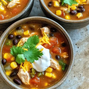 Savory Chicken Taco Soup Easy One-Pot Recipe