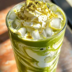 Matcha powder is the star of this drink. It gives your iced matcha latte that vibrant green color. I use 2 teaspoons of high-quality matcha powder. This helps you enjoy the rich flavor and health benefits. Look for matcha that is bright and finely ground. The better the matcha, the better your drink will taste. Next, you need milk. You can pick from many types. I often use 1 cup of dairy milk for creaminess. Almond milk and oat milk also work well. Each option changes the flavor slightly. Dairy milk gives a rich taste, while almond adds a nutty note. Oat milk is sweet and smooth. Choose what you love best. For sweetness, I like to add honey or maple syrup. Use about 1 tablespoon for a balanced flavor. If you want it sweeter, feel free to adjust. You can also skip sweeteners if you prefer a more earthy taste. The choice is yours! This recipe helps you create a drink that feels just right. To find the complete recipe, check out the [Full Recipe]. To start, measure 2 teaspoons of matcha green tea powder. Sift it into a small bowl. Sifting helps break up clumps for a smooth drink. Next, add 2-3 tablespoons of hot water. Make sure the water is hot but not boiling. Use a bamboo whisk or frother to mix it well. Whisk until the matcha dissolves and gets frothy. Set it aside to cool. This step is crucial for a tasty latte. In another bowl, pour in 1/2 cup of heavy cream or coconut cream. Add 1 tablespoon of vanilla extract for flavor. If you like it sweeter, add 1 tablespoon of powdered sugar. Whisk this mixture until soft peaks form. You can use a hand mixer for fluffier cream. This sweet cream adds a rich touch to your latte. Grab a tall glass and fill it with ice cubes. Pour in 1 cup of your favorite milk, like dairy, almond, or oat. This creates a cool base. Then, gently pour the cooled matcha over the milk. Sweeten it with honey or maple syrup based on your taste. Stir gently to mix while keeping a pretty marbled effect. Finally, top your iced matcha latte with the vanilla sweet cream you made. Optionally, sprinkle a little matcha powder on top for a beautiful finish. Enjoy your drink! For the complete recipe, check the Full Recipe link. When making an iced matcha latte, quality matters. Look for bright green matcha powder. This color shows that it is fresh and full of flavor. Avoid dull or yellowish powders. They often lack the rich taste you want. Try to choose ceremonial grade matcha for the best quality. It has a smooth texture and a sweet taste. Your drink will be much better with this choice. To get that perfect foam for your vanilla sweet cream, use cold cream. Heavy cream or coconut cream works great. Whisk it until soft peaks form. This means it should hold its shape but still be soft. If you want even more foam, use a hand mixer. Just be careful not to over-whisk. You want your cream to be fluffy, not stiff. Sweetness is personal. You can add honey or maple syrup to your matcha latte. Start with one tablespoon and taste it. If you want it sweeter, add more. Remember, the vanilla sweet cream adds sweetness too. So, balance is key. You can also use stevia or agave if you prefer. Just find what makes your taste buds happy. Check out the Full Recipe for more details on how to make the perfect iced matcha latte with vanilla sweet cream! {{image_4}} If you want a dairy-free option, try almond or oat milk. These milks add a nice flavor and creaminess. Coconut milk is another great choice. It gives your latte a tropical twist. Just remember to choose unsweetened versions to control the sugar levels. You can change up the vanilla sweet cream too. Add a splash of caramel or hazelnut syrup for a unique taste. You can even use flavored extracts like almond or coconut. This makes your iced matcha latte exciting and personal. For more flavor, mix in spices like cinnamon or cardamom. A pinch of matcha powder with chocolate adds a rich taste. You can also blend in fruits like banana or mango for a fruity twist. Each change gives your latte a fresh, new vibe. For the full recipe, check out the section above. To keep your iced matcha latte fresh, store any leftovers in the fridge. Use an airtight container to avoid any strong odors. Consume within 24 hours for the best taste. If you store the vanilla sweet cream separately, it can last up to two days in the fridge. Just give it a quick whisk before using it again. You can prepare the matcha and the sweet cream ahead of time. Sift and mix your matcha powder with water. Let it cool before storing. For the sweet cream, whisk it up and store it in a jar. When you're ready to enjoy, just pour your favorite milk over ice and add the matcha and cream. - Matcha Powder: Lasts up to a year if kept cool and dry. - Milk: Check the expiration date; use it within a week after opening. - Honey or Maple Syrup: Can last indefinitely if sealed well. - Heavy Cream: Typically lasts about a week in the fridge. - Vanilla Extract: Lasts for years when stored away from light. - Powdered Sugar: Can last indefinitely if kept dry. By following these storage tips, you can enjoy your iced matcha latte with vanilla sweet cream longer! For a detailed recipe, check the Full Recipe for step-by-step guidance. Yes, you can use regular sugar in your iced matcha latte. Just remember, sugar dissolves best in warm liquids. If you want it to mix well, add the sugar to your matcha while it's still warm. Stir until it fully dissolves. You can adjust the amount based on how sweet you like your drink. You have many options for milk! Dairy milk gives a creamy taste. Almond milk adds a nutty flavor. Oat milk is smooth and sweet. Choose what you love most. Each type will change the taste a bit. So, feel free to experiment with different milks to find your favorite! To make your iced matcha latte vegan, simply swap out dairy products. Use a plant-based milk, like almond, soy, or oat milk. For the sweet cream, use coconut cream instead of heavy cream. This keeps it rich and creamy. Plus, use maple syrup or agave instead of honey for sweetening. It’s that easy! If you want more info, check out the Full Recipe. You now have all the steps to make an iced matcha latte. We covered the key ingredients, from matcha powder to sweeteners. I shared easy instructions for preparing and assembling your latte. You learned tips to choose quality matcha and make perfect foam. You can also explore variations to match your taste. Storing the ingredients properly ensures longer use. Enjoy crafting your drink, and don’t hesitate to experiment with flavors. Your iced matcha latte journey starts now!