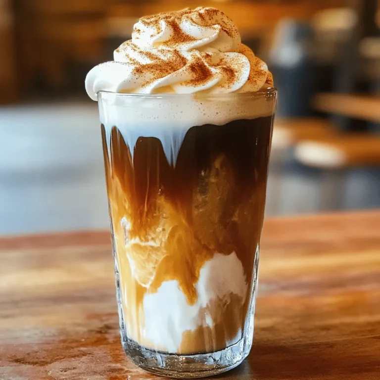 - 2 shots of freshly brewed espresso - 2 tablespoons brown sugar - 1 tablespoon milk of your choice - Ice cubes - Optional: pinch of cinnamon, whipped cream To make a great Brown Sugar Shaken Espresso, you need a few key ingredients. First, espresso is the star of this drink. You will want two shots of it, brewed fresh. This gives your drink its bold taste and nice caffeine kick. Next, the brown sugar adds sweetness. It also gives a rich flavor. Use two tablespoons for the best mix. You want the sugar to dissolve well in the hot espresso. Milk helps to balance the strong coffee taste. You can choose any type you like, whether it's whole, oat, or almond milk. Just a tablespoon is enough. Ice cubes are a must. They chill the drink and make it refreshing. For an extra touch, you can add a pinch of cinnamon. It adds warmth and spice. If you like cream, a dollop of whipped cream on top makes it extra special. You can find the full recipe to follow these steps easily. This drink is a perfect way to start your day or enjoy a cozy afternoon treat. Using an espresso machine is simple. First, grind your coffee beans finely. Then, tamp the grounds firmly into the portafilter. Lock it into place and start brewing. If you do not have an espresso machine, you can use a stovetop Moka pot. This method also makes strong coffee that works great. Use hot espresso to make the syrup. The heat helps dissolve the sugar quickly. Add 2 tablespoons of brown sugar right into the fresh espresso. Stir well until the sugar is fully dissolved. This creates a smooth syrup that will blend nicely with your drink. Grab a cocktail shaker for this part. Fill it with ice cubes, but leave some space. Pour the sweetened espresso over the ice. Make sure to secure the lid tightly. Shake it vigorously for about 15 to 20 seconds. This will chill the drink and create a frothy texture. When you pour it out, you'll see a lovely foam on top. For the full recipe, check out the Brown Sugar Shaken Espresso Delight. To make the best Brown Sugar Shaken Espresso, avoid common mistakes. First, always use fresh espresso. Old espresso can taste bitter. Next, ensure the brown sugar dissolves fully. If it doesn’t, your drink may taste gritty. To adjust sweetness, add more or less brown sugar. Start with the suggested amount, then tweak to your taste. For creaminess, try different milk options. Whole milk adds richness, while oat milk offers a smooth finish. You can jazz up your drink with fun flavors. Try adding vanilla or caramel syrup for a sweet twist. A pinch of nutmeg can bring warmth. If you want a spicy kick, experiment with cinnamon or cardamom. These spices can transform your drink. You can also try flavored syrups, like hazelnut or peppermint, for seasonal vibes. Mix and match to find your perfect flavor combination. The right glassware makes a big difference. Clear glasses showcase the layers of your drink. I recommend using a tall glass to highlight the beautiful colors. For a chic touch, add a decorative straw. Garnish your drink with whipped cream for a treat. A sprinkle of cinnamon on top adds flavor and looks great. You can even add chocolate shavings for a fancy finish. {{image_4}} You can choose different milk for your Brown Sugar Shaken Espresso. Whole milk gives a rich flavor. Oat milk adds a creamy texture. Almond milk is lighter and nutty. Each milk changes the drink's taste and feel. If you need plant-based options, oat and almond milk are great for lactose intolerance. They provide a delicious base without dairy. You can also try coconut milk for a tropical twist. Each choice helps you create your perfect drink. Want to switch up your sweetener? You can try different sugars like coconut or cane sugar. These options can add unique flavors. If you want a sugar-free option, use artificial sweeteners. Monk fruit or stevia are great low-calorie choices. Adjusting your sweetener can help meet your dietary needs. You can still enjoy a tasty drink without added calories. Just remember to test the sweetness level to find what you like best. Seasons bring fun flavors to your drink. In the fall, try adding a splash of pumpkin spice. It gives a warm, cozy feel. For winter, peppermint syrup adds a refreshing twist. You can also incorporate festive spices like nutmeg or ginger. These flavors make your drink special for the holidays. So, don’t hesitate to play with seasonal ingredients for a unique touch. To store leftover espresso, let it cool first. Then, pour it into an airtight container. Keep it in the fridge for up to three days. This way, you can enjoy it later without losing flavor. You can also repurpose leftover espresso in other recipes. Try adding it to smoothies for a caffeine boost. It works great in baking too. Use it in brownies or chocolate cakes for a rich taste. You can make espresso syrup ahead of time. Brew extra espresso and mix it with brown sugar. Let it cool, then store it in a jar. This syrup will last in the fridge for about two weeks. For future use, you can store brown sugar syrup in a neat bottle. Just remember to label it with the date. This way, you’ll always have a sweet treat ready for your espresso drinks. The best espresso for this Brown Sugar Shaken Espresso is one that is rich and smooth. I recommend using medium to dark roast blends. Some great brands include Lavazza, Illy, or Stumptown. These brands give a strong flavor that pairs well with the sweetness of brown sugar. Yes, you can! If you don't have a cocktail shaker, use a jar with a tight lid. Fill the jar with ice and pour in the sweetened espresso. Secure the lid and shake it well. You can also stir the drink in a glass if you want a simpler method. It may not froth as much, but it will still taste great. To change the sweetness, add more or less brown sugar based on your taste. You can also try different sweeteners like honey or maple syrup. If you want a sugar-free option, use a sugar substitute like stevia or monk fruit. Adjusting the sweetness lets you enjoy this drink your way! Brown Sugar Shaken Espresso is easy to make and fun to customize. You learned about key ingredients, like espresso and brown sugar, plus how to brew and shake it right. I shared tips to perfect your drink and even ways to switch up flavors. Remember, it's all about finding what you love. Try different milks and sweeteners to make it yours. With a bit of practice, you'll whip up creamy delights any time. Enjoy exploring this tasty drink!