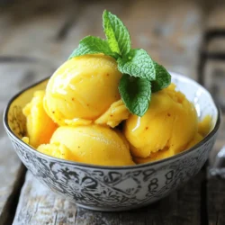 - 3 ripe mangoes, peeled and diced - 1/2 cup freshly squeezed lime juice - 1/2 cup granulated sugar - 1 cup water - 1/2 teaspoon ground chili powder - A pinch of salt - Fresh mint leaves for garnish Selecting ripe mangoes When choosing mangoes, look for ones that feel soft but not mushy. A ripe mango has a sweet smell at the stem. The skin should show some color, like yellow or red, depending on the variety. If they are too firm, they may not be ripe yet. Fresh vs. bottled lime juice Fresh lime juice is best for this recipe. It has a bright, zesty flavor that bottled juice often lacks. If you must use bottled lime juice, choose a high-quality brand. Fresh juice adds to the sorbet's freshness, making it taste more vibrant and lively. To start, we need to make the sugar syrup. 1. In a medium saucepan, combine 1/2 cup of sugar and 1 cup of water. 2. Heat this mixture over medium heat. Stir it often until the sugar fully dissolves. 3. Once the sugar dissolves, remove the saucepan from the heat. Set it aside to cool to room temperature. This syrup adds sweetness to our sorbet and helps it freeze well. While the syrup cools, we can prepare the main sorbet mix. 1. In a blender, add 3 ripe mangoes, peeled and diced, and 1/2 cup of freshly squeezed lime juice. 2. Include 1/2 teaspoon of ground chili powder and a pinch of salt. 3. Blend the mixture until it is smooth and creamy with no chunks. The right texture is key. You want a silky mix that combines well with the syrup. 4. Once the syrup is cool, pour it into the blender with the mango mix. Blend again until combined. 5. Taste the mixture and adjust the chili powder if you want more heat. Now it's time to freeze the sorbet. 1. If you have a sorbet maker, pour the blended mix into it and follow the machine’s instructions. 2. If you don’t have a sorbet maker, pour the mix into a shallow dish. Place the dish in the freezer. 3. Every 30 minutes, stir the mixture for 3-4 hours. This helps to break up ice crystals and makes the sorbet smooth. When the texture is right, scoop the sorbet into bowls. Garnish with fresh mint leaves for a lovely touch. Enjoy your refreshing treat! To get a smooth sorbet, use ripe mangoes. Ripe mangoes blend well and create a creamy texture. If you want to avoid ice crystals, stir the mixture every 30 minutes as it freezes. This keeps it creamy and scoopable. You can change the sweetness by adding or reducing sugar. Taste the mixture before freezing. If you want more heat, add more chili powder. You might also try using fresh ginger or cayenne pepper for a different spice kick. Serve your sorbet in hollowed mango halves for a fun look. You can also use fancy glass cups. For drinks, pair the sorbet with lime margaritas or a refreshing iced tea. Drizzle extra lime juice on top to enhance the flavor! {{image_4}} You can mix mango with other fruits for fun flavors. Pineapple adds a sweet, tropical twist. Berries like strawberries or blueberries bring a nice tartness. You can also try adding banana for creaminess. For a unique taste, use coconut milk instead of water. This gives a rich, creamy texture. Blend mango and coconut together for a refreshing summer treat. If you want a vegan option, just stick to plant-based ingredients. Use agave syrup instead of sugar for a lower-sugar choice. You can also skip the sugar entirely if your mangoes are sweet enough. For a fun twist, try adding a splash of rum or tequila for an adult dessert. The alcohol adds depth to the flavor. Just remember to adjust the sugar if you add alcohol. To keep your mango chili lime sorbet fresh, use airtight containers. Glass or plastic containers work well. Make sure they seal tightly. This helps prevent ice crystals from forming. You want a smooth and creamy texture. To avoid freezer burn, press plastic wrap onto the surface of the sorbet before sealing the container. This extra layer blocks air. Air causes freezer burn, which can ruin the taste and texture. Mango chili lime sorbet can last up to two weeks in the freezer. After that, it may lose flavor or texture. Always check for signs of spoilage. Fresh sorbet has a bright color and a zesty smell. If you see ice crystals or the color changes, it may be time to toss it. A loss of flavor is also a sign that it's past its prime. Yes, you can use frozen mangoes. They work well in this recipe. Just make sure to thaw them first. This helps blend them smoothly. You may need to adjust the sugar since frozen mangoes can be less sweet. If you don’t have a blender, you can use a fork. Mash the diced mangoes well in a bowl. Mix in the lime juice and sugar syrup. Stir until smooth. It may not be as creamy, but it will still taste great! Yes, this recipe is gluten-free. All the ingredients are safe for a gluten-free diet. You can enjoy this treat without worrying about gluten. Absolutely! You can adjust the chili powder to fit your taste. Start with a small amount. Taste the mixture and add more if you like it spicier. This way, you can make it just right for your palate! This blog post covered how to make mango chili lime sorbet using fresh ingredients. We explored tips for selecting ripe mangoes and making the perfect sugar syrup. I shared step-by-step instructions to blend and freeze your sorbet successfully. I also included ways to adjust flavor and texture, along with fun serving ideas. Enjoying your creation is easy with these tips. Mix in other fruits or customize the spice! Try storing it properly to keep it fresh. Now, you can impress everyone with your tasty sorbet skills.