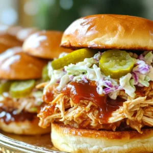 BBQ Pulled Chicken Sliders Slow Cooker Delight