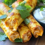 - 2 cups cooked shredded chicken - 1/2 cup buffalo sauce - 1 cup shredded cheddar cheese - 1/2 cup cream cheese - 1/2 teaspoon garlic powder - 1/2 teaspoon onion powder - 8 small flour tortillas - Olive oil spray - Fresh cilantro, finely chopped - Sour cream or ranch dressing Start with the main ingredients. You need cooked shredded chicken. I love using rotisserie chicken for this. Next, grab buffalo sauce. You can pick your favorite heat level. Then, add cheddar cheese for creaminess. Cream cheese also makes the filling rich and smooth. Don't forget about seasoning. Garlic powder and onion powder add depth. You’ll also need small flour tortillas. They hold everything together well. A light spray of olive oil gives the taquitos a crispy finish. For garnish, fresh cilantro adds a pop of color and flavor. Pair the taquitos with sour cream or ranch dressing for dipping. This combo makes each bite even better. Enjoy the balance of spice and coolness! To start, grab a large mixing bowl. In this bowl, combine the following ingredients: - 2 cups cooked shredded chicken - 1/2 cup buffalo sauce - 1 cup shredded cheddar cheese - 1/2 cup cream cheese - 1/2 teaspoon garlic powder - 1/2 teaspoon onion powder Mix these ingredients well. Make sure the chicken is coated with the buffalo sauce. This will give your taquitos a bold flavor. Now, take your small flour tortillas. Lay one tortilla flat on a clean surface. Spoon about 2-3 tablespoons of your chicken mixture into the lower third of the tortilla. Next, roll the tortilla tightly around the filling. Tuck the sides in as you roll. This helps keep the filling inside. Repeat this with all the tortillas until you have a nice stack of rolled taquitos. Preheat your air fryer to 375°F (190°C). This step is key for cooking the taquitos evenly. Once it's hot, lightly spray the taquitos with olive oil. This gives them a nice crispy finish. Place the taquitos in the air fryer basket in a single layer. Make sure they don’t touch. If needed, cook in batches. Air fry the taquitos for 10-12 minutes. Flip them halfway through to ensure they cook evenly. When they are golden brown and crispy, carefully take them out. Let them cool for a few minutes. This will prevent burns when you take a bite. To make your taquitos super crispy, follow these tips: - Spray your taquitos with olive oil all over. This helps them brown nicely. - Preheat the air fryer to 375°F (190°C). A hot fryer cooks better. - Don’t overcrowd the basket. Space them out to let hot air move. - Flip the taquitos halfway through cooking. This helps them crisp on both sides. For a great presentation, try these ideas: - Arrange the taquitos on a large platter. This makes them easy to grab. - Place a small bowl of sour cream or ranch in the center. It looks nice and is perfect for dipping. - Add fresh cilantro leaves around the platter. This adds color and makes it appealing. If you need gluten-free or dairy-free options, here are some swaps: - Use corn tortillas instead of flour for gluten-free taquitos. - Swap cream cheese with a dairy-free version, like cashew cream. - Choose a dairy-free cheese to keep it all dairy-free. - Adjust the buffalo sauce to your taste. Use a milder sauce for less heat. {{image_4}} You can easily change the heat of your taquitos by picking different buffalo sauces. If you like it hot, choose a spicy sauce. If you prefer a milder taste, opt for a mild version. Taste the sauce before mixing and adjust it to your liking. This way, everyone can enjoy the dish, no matter their heat preference. While I love the classic buffalo chicken filling, you can get creative here. Try adding finely chopped vegetables like bell peppers or spinach. You can also swap the chicken for beef or shredded pork. Even beans for a vegetarian option work well. Mixing in different proteins or veggies adds a unique twist to each bite. Serving your taquitos with the right dips can elevate their flavor. Sour cream or ranch dressing are classic choices. You can also try blue cheese dressing for a bold taste. Pairing with sides like a fresh salad or crispy veggies makes the meal complete. For a fun twist, serve them with a fruit salsa for a sweet contrast. Each dip or side can change the whole experience! To keep your taquitos fresh, store them in an airtight container. Place parchment paper between layers to avoid sticking. Refrigerate them if you plan to eat within three days. For longer storage, freeze them. Wrap each taquito in plastic wrap, then place them in a freezer bag. To reheat and keep the taquitos crispy, preheat your air fryer to 375°F (190°C). Place the taquitos in the basket without overcrowding. Heat for about 5-7 minutes. This will restore their crunch. You can also use an oven. Bake at 350°F (175°C) for about 10-15 minutes. In the fridge, taquitos last about 3 days. In the freezer, they can last up to 2 months. Always check for any signs of spoilage before eating. If they smell off or look strange, it's best to toss them. Yes, you can use raw chicken. Start by cooking it first. Place the raw chicken in a pot. Cover it with water or broth. Bring it to a boil, then simmer for 15-20 minutes. Once cooked, shred the chicken using two forks. Mix it with the buffalo sauce and other ingredients as before. To make your taquitos crisp, follow these tips: - Preheat your air fryer. This ensures even cooking. - Spray the taquitos with olive oil. This helps them brown nicely. - Do not overcrowd the air fryer. Cook in batches for best results. - Flip halfway through cooking. This gives both sides a chance to crisp up. Buffalo chicken taquitos pair well with many sides and dips. Here are some great options: - Sour cream or ranch dressing for dipping. - Celery sticks for a crunchy side. - A fresh salad to balance the heat. - Guacamole for a creamy contrast. In this blog post, I detailed how to make Buffalo Chicken Taquitos. We covered the key ingredients, like cooked chicken, buffalo sauce, and cheese. I also shared instructions for preparing the filling, rolling the taquitos, and cooking them in an air fryer. These tasty snacks can be adjusted to fit your taste. You can try different fillings and sides. Store leftovers properly to keep them fresh. Enjoy your cooking adventure and impress your friends with these easy taquitos!