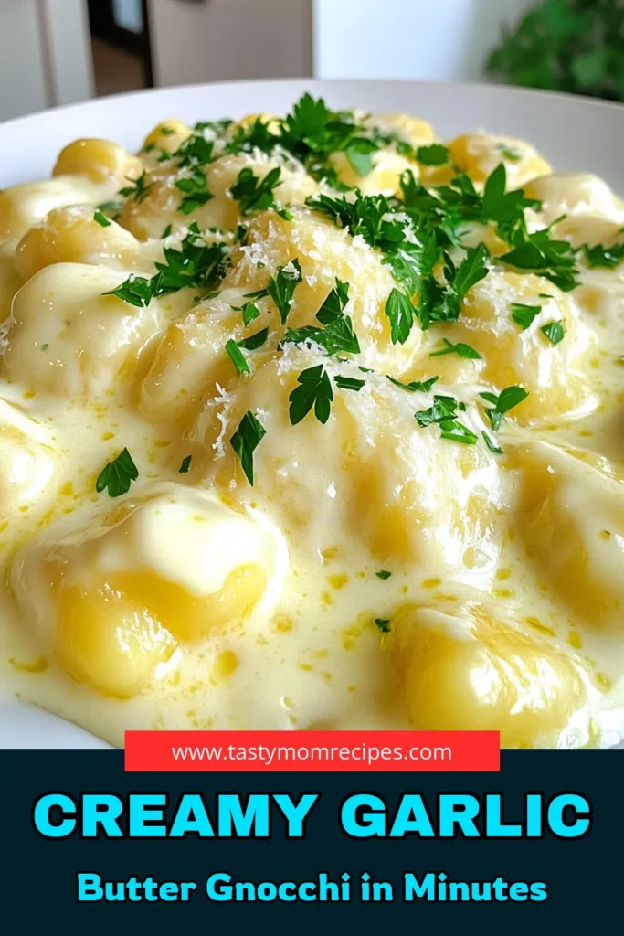 Satisfy your cravings with this Minute Creamy Garlic Butter Gnocchi recipe that's quick and delicious! In just 15 minutes, you can whip up tender gnocchi coated in a rich and creamy garlic butter sauce, finished with Parmesan and fresh herbs. Perfect for a cozy dinner or a delightful weeknight meal. Don’t miss out on this easy recipe—click to explore and enjoy every bite! #GnocchiRecipe #CreamySauce #QuickMeals #PastaLovers