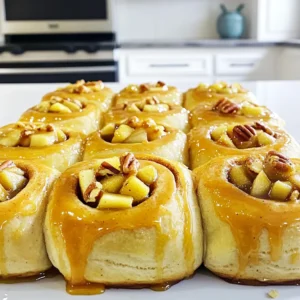 Caramel Apple Cinnamon Roll Bake Scrumptious Delight