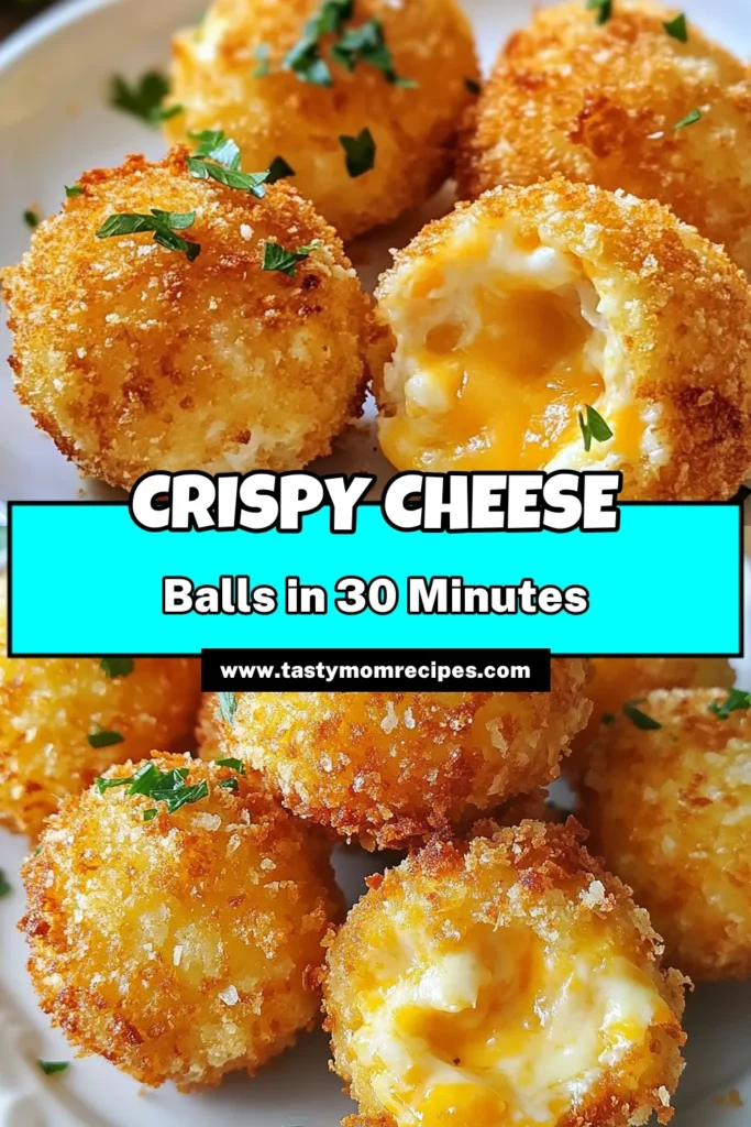 Discover how to make the perfect crispy cheese balls with this easy cheese balls recipe! These homemade cheese balls are coated in panko for an irresistible crunch and make fabulous fried cheese snacks for any occasion. Whether you're hosting a party or looking for a tasty appetizer, this recipe is a must-try. Get ready to impress your guests! Save this crispy cheese balls recipe now and enjoy! #CheeseBalls #FriedSnacks #AppetizerIdeas #PankoRecipes