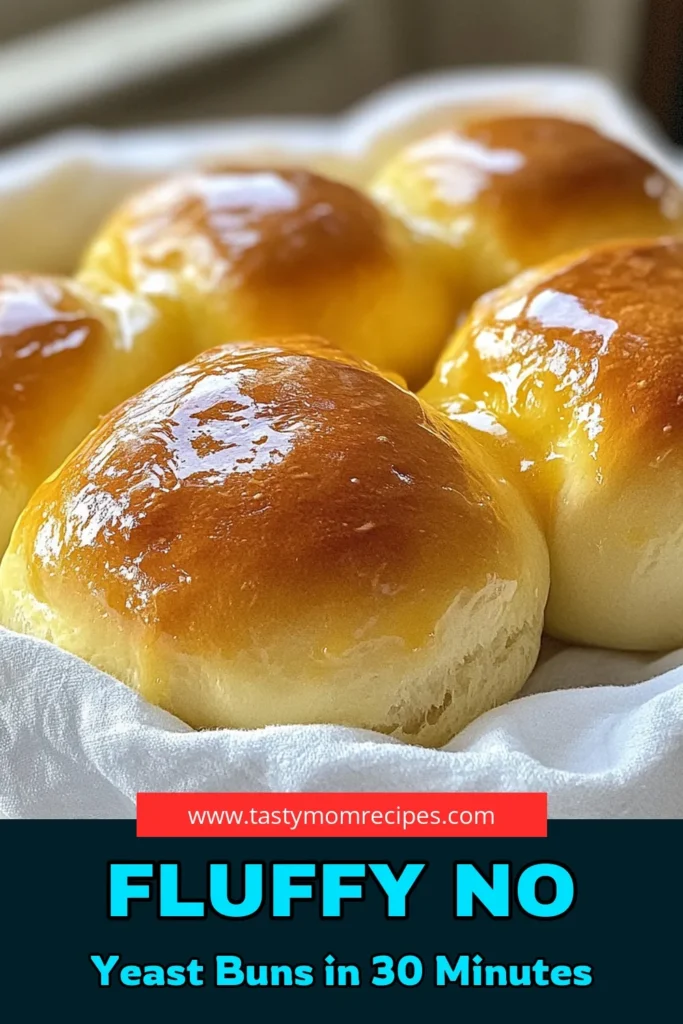 Discover how to make light and fluffy no yeast dinner buns that are perfect for any meal! This easy homemade buns recipe takes just 30 minutes, making quick dinner rolls a breeze. With yogurt dinner rolls, you’ll achieve a moist texture without the fuss of yeast. Try this fluffy dinner buns recipe for your next family dinner or gathering. Click to save and bake these deliciously simple buns today! #NoYeastDinnerBuns #QuickDinnerRolls #EasyHomemadeBuns #YogurtDinnerRolls