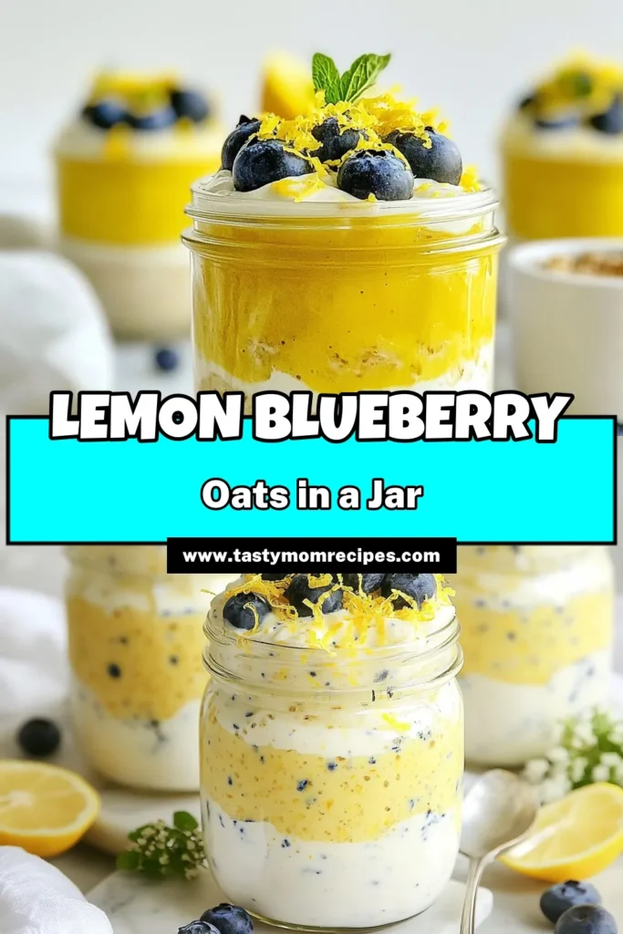 Start your day right with these Lemon Blueberry Overnight Oats! This healthy overnight oats recipe combines vibrant flavors and nutritious ingredients for a refreshing breakfast. Packed with blueberries and chia seeds, this easy overnight oats recipe is perfect for busy mornings. Prep it the night before for a quick, delicious breakfast with blueberries that you'll love. Try this chia seed oats recipe today! Save for later! #HealthyEating #OvernightOats #BreakfastIdeas #ChiaSeeds
