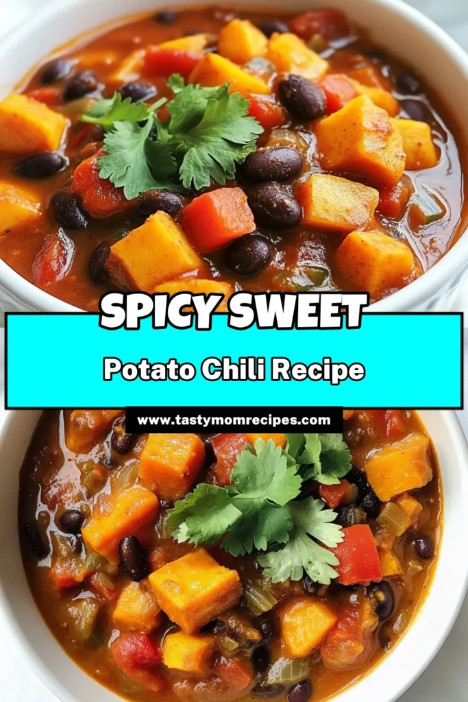 Discover the delicious and hearty flavor of sweet potato black bean chili! This vegan chili recipe is perfect for anyone seeking a spicy vegetarian chili that's both healthy and easy to make. Packed with nutrients and rich spices, this healthy chili recipe is sure to warm you up on cold days. Try this easy chili with sweet potatoes today, and save it for your next meal prep! #SweetPotatoBlackBeanChili #VeganChiliRecipe #HealthyChiliRecipes #SpicyVegetarianChili