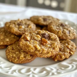 - 2 ripe bananas, mashed - 1 cup natural peanut butter (creamy or chunky) - 1 cup rolled oats (old-fashioned) - 1/4 cup honey or pure maple syrup - 1/2 teaspoon pure vanilla extract - 1/4 teaspoon baking soda - 1/4 teaspoon salt - 1/2 cup dark chocolate chips (optional) - 1/4 cup chopped walnuts or pecans (optional) To make these yummy cookies, you need simple ingredients. You start with two ripe bananas. I love how ripe bananas add natural sweetness. Then, grab a cup of natural peanut butter. You can choose creamy or chunky based on your taste. Next, you’ll need one cup of rolled oats. Old-fashioned oats work best for texture. For a touch of sweetness, use a quarter cup of honey or pure maple syrup. This adds a nice flavor. Don't forget half a teaspoon of pure vanilla extract. It enhances the taste. You also need a quarter teaspoon of baking soda. This helps the cookies rise. A quarter teaspoon of salt brings out all the flavors. If you want a sweet surprise, add half a cup of dark chocolate chips. Chopped walnuts or pecans are a great option too. They add a crunchy texture. All these ingredients come together for a delicious treat! {{ingredient_image_2}} Start by preheating your oven to 350°F (175°C). This step is key for even baking. Next, line a baking sheet with parchment paper. This helps the cookies not stick. In a large bowl, combine the mashed bananas and peanut butter. Mix until smooth. This blend brings rich flavor to the cookies. Now, add in the rolled oats, honey or maple syrup, vanilla extract, baking soda, and salt. Stir until everything is well mixed. You will get a sticky dough that smells amazing. Use a tablespoon or cookie scoop to place the dough on the baking sheet. Leave about 2 inches between each scoop. This space allows the cookies to spread as they bake. Press each cookie down slightly with a fork. This helps them bake evenly. Place the baking sheet in your preheated oven. Bake for 10-12 minutes. Watch for a golden color and a firm feel. This is when they are just right. Once baked, take the cookies out of the oven. Let them cool on the baking sheet for about 5 minutes. Then, move them to a wire rack to cool completely. This cooling step allows the cookies to set up nicely. To keep your peanut butter banana oat cookies fresh, store them in an airtight container. They stay good at room temperature for about three days. If you want to keep them longer, place them in the fridge. They can last up to a week there. For even longer storage, freeze the cookies. Just place them in a freezer bag. They can last for up to three months in the freezer. One common mistake is overmixing the dough. Mix just until combined. If you overmix, your cookies may turn out tough. Another mistake is not mashing the bananas well. Lumpy bananas can lead to uneven texture. Lastly, don’t skip the baking soda. It helps your cookies rise and become fluffy. For the best results, use very ripe bananas. The riper they are, the sweeter your cookies will be. Use old-fashioned rolled oats for better texture. If you want softer cookies, shape them thicker. For chewier cookies, flatten them a bit more before baking. Always watch the baking time closely. Ovens vary, so check them a minute early. Serve these cookies warm with a glass of milk or a cup of tea. They also pair well with yogurt for a quick snack. For a fun twist, add a scoop of ice cream on top for dessert. You can even crumble them over oatmeal for added flavor. These cookies make great gifts, too. Wrap them nicely and share with friends or family. Pro Tips Use Ripe Bananas: The riper the bananas, the sweeter and more flavorful your cookies will be. Look for bananas with brown spots for the best results. Chill the Dough: For a thicker cookie, consider chilling the dough for about 30 minutes before baking. This helps prevent spreading and promotes a chewy texture. Experiment with Add-ins: Feel free to customize your cookies by adding other ingredients like dried fruit, coconut flakes, or different nuts to suit your taste. Storage Tips: Store the cookies in an airtight container at room temperature for up to a week, or freeze them for longer-lasting treats. {{image_4}} If you want to make nut-free cookies, you can switch the peanut butter. Use sunbutter, which is made from sunflower seeds. It has a similar taste. You can also try soy nut butter for a different flavor. Both options keep the cookies soft and tasty. To make these cookies vegan, replace the honey with maple syrup. Ensure the peanut butter is free from any added oils. This simple swap keeps the cookies plant-based and still sweet. The bananas provide moisture and flavor, making them perfect for a vegan treat. You can add fun flavors to your cookies. Here are some ideas: - Spices: Add a pinch of cinnamon for warmth. Nutmeg can also give your cookies a cozy taste. - Fruits: Consider mixing in raisins or dried cranberries. They add sweetness and chewiness. - Zest: Add a bit of lemon or orange zest for a fresh twist. The zest brightens the flavor. - Coconut: Shredded coconut can add a chewy texture and a tropical hint. Feel free to experiment! These changes can make your cookies unique and fun to enjoy. Peanut butter banana oat cookies are tasty and provide good energy. Each cookie has about 120 calories. The total calories depend on optional ingredients like chocolate chips and nuts. The bananas and peanut butter add healthy fats and carbs, making these cookies a filling snack. - Bananas: They are rich in potassium and fiber. This helps with digestion and keeps your heart healthy. - Peanut Butter: It has protein and healthy fats. This keeps you full longer and helps build muscle. - Rolled Oats: Oats provide fiber, which is great for heart health. They can help lower cholesterol levels. - Honey or Maple Syrup: These natural sweeteners add taste and have antioxidants. They may help boost your immune system. These cookies are easy to adjust for different diets. They are naturally gluten-free if you use certified oats. They are also dairy-free, as they don’t need any milk or cheese. This makes them a great option for many people. Just check if your peanut butter is gluten-free and dairy-free to be sure! Yes, you can use different sweeteners. You may try agave nectar or coconut sugar instead. Honey and maple syrup give a nice flavor, but other sweeteners work too. Just keep the amount similar to what the recipe states. These cookies last about one week at room temperature. For best results, store them in an airtight container. You can also keep them in the fridge to extend their freshness. They may lose some texture but will still taste great. Yes, you can freeze the cookie dough. Portion it into balls and place them in a freezer bag. Press out air before sealing. The dough will last about three months in the freezer. When ready, bake straight from frozen, adding a few extra minutes. You can use unsweetened applesauce as a substitute for mashed bananas. Other options include pureed pumpkin or avocado. Each will change the flavor slightly but will still work well in the recipe. Yes, these cookies are great for kids! They are easy to make and delicious. Plus, they have healthy ingredients. Kids love the sweet taste and the fun shapes. Just watch for any nut allergies if you add nuts. This blog post covered how to make delicious cookies using simple, healthy ingredients. You learned the steps to prepare them and useful tips for success. We explored variations to suit your needs and detailed the nutritional benefits. In the end, these cookies are easy to make and fun to enjoy. You can adapt the recipe to fit your taste. Whether you share them or keep them all to yourself, these cookies will delight everyone!