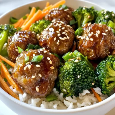 Teriyaki Meatball Rice Bowls Flavorful and Easy Dish