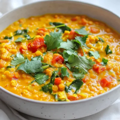 Creamy Red Lentil Curry Comforting and Nutritious Dish
