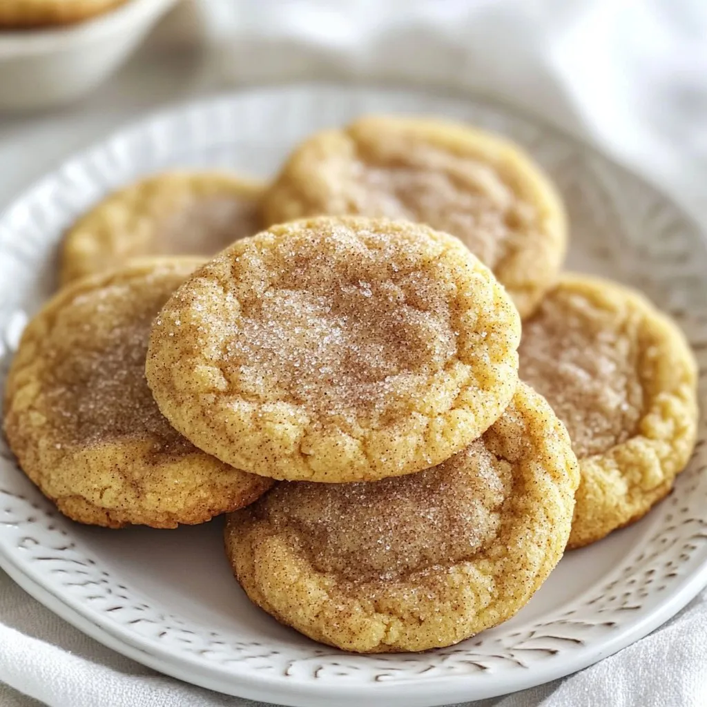 - 1 cup unsalted butter, browned - 1 ½ cups granulated sugar - 1 cup light brown sugar, packed firmly - 2 large eggs, at room temperature - 2 teaspoons pure vanilla extract - 3 ½ cups all-purpose flour - 1 teaspoon baking powder - 1 teaspoon baking soda - 1 teaspoon cream of tartar - ½ teaspoon salt - ½ cup granulated sugar (for rolling) - 2 tablespoons ground cinnamon (for rolling) You can swap unsalted butter with coconut oil for a dairy-free version. Use brown sugar instead of white sugar for richer flavor. If you need a gluten-free option, try a 1:1 gluten-free flour blend. For eggs, you can use flax eggs or applesauce. Both work well in cookies. - Browned Butter: This adds a nutty taste and depth to your cookies. - Granulated Sugar: It makes the cookies sweet and helps them spread. - Light Brown Sugar: This keeps the cookies moist and adds caramel notes. - Eggs: They bind the dough and provide richness. - Vanilla Extract: This enhances the overall flavor. - All-Purpose Flour: It gives structure to the cookies. - Baking Powder & Baking Soda: Both help the cookies rise and become soft. - Cream of Tartar: This adds tang and helps stabilize the dough. - Salt: A pinch of salt balances the sweetness. - Cinnamon Sugar: This gives a sweet, warm coating that is classic for snickerdoodles. Each ingredient plays a key role in creating the soft, chewy texture and rich flavor that make these Brown Butter Snickerdoodle Cookies a delight to eat. {{ingredient_image_2}} To brown butter, start with unsalted butter. Use a medium saucepan over medium heat. Melt the butter and stir constantly. Keep an eye on the color. After about 5-7 minutes, it should turn a rich golden brown. You'll also notice a nutty smell. This is the perfect sign! Once browned, remove it from heat and let it cool slightly. Brown butter adds a deep flavor to your cookies. In a large mixing bowl, combine the cooled brown butter, granulated sugar, and light brown sugar. Use an electric mixer on medium speed. Beat the mixture for 2-3 minutes until it’s smooth and fluffy. Next, add in the eggs one by one, mixing well after each addition. Stir in the vanilla extract until everything is well combined. This step creates a creamy base for your cookies. Start by whisking together flour, baking powder, baking soda, cream of tartar, and salt in a separate bowl. Gradually add this dry mix to the wet ingredients. Use low speed on your mixer to combine until just mixed. Do not over-mix; a few flour streaks are okay. Cover the dough tightly and chill it for at least 30 minutes. Chilling helps the cookies hold their shape. Preheat the oven to 350°F (175°C) and line a baking sheet with parchment paper. Shape the dough into balls and roll them in cinnamon sugar. Bake for 10-12 minutes. The edges should be golden, and the centers soft. Let them cool on the baking sheet for 5 minutes before moving them to a wire rack. Enjoy your cookies! To get cookies that are soft and chewy, you must chill the dough. This step helps prevent spreading during baking. Aim for a dough that is slightly sticky but holds together well. If your dough is too dry, add a tiny bit of milk. If it’s too wet, sprinkle in a little flour. Bake until the edges are golden but the center is soft. A big mistake is over-mixing the dough. Mix just until the dry ingredients blend in. Too much mixing makes tough cookies. Another common error is not chilling the dough. Skipping this step can lead to flat cookies. Lastly, watch the baking time closely. Overbaking makes cookies dry. Aim for a soft center to keep them chewy. To add more flavor, consider mixing in a pinch of nutmeg with the cinnamon. You can also use brown sugar instead of some granulated sugar for a deeper taste. Adding vanilla beans or different extracts can elevate the flavor too. For a fun twist, try adding mini chocolate chips or chopped nuts. These can create exciting new textures and flavors. Pro Tips Brown Your Butter Carefully: Keep a close eye on the butter while it browns, as it can go from perfect to burnt quickly. Stir constantly to ensure even cooking and to prevent any burnt bits from forming. Chill the Dough: Chilling the dough for at least 30 minutes prevents the cookies from spreading too much while baking, resulting in thicker, chewier cookies. Use Room Temperature Eggs: Ensure your eggs are at room temperature before adding them to the mixture. This helps create a smoother batter and incorporates air better for lighter cookies. Store in an Airtight Container: To keep your cookies fresh longer, store them in an airtight container at room temperature. Adding a slice of bread can help maintain their softness. {{image_4}} You can make these cookies gluten-free. Use a 1-to-1 gluten-free flour blend instead of all-purpose flour. Brands like Bob’s Red Mill or King Arthur Flour work well. This swap keeps the texture soft and chewy, just like the original. Want to change things up? You can add fun mix-ins. Try adding chocolate chips or chopped nuts for extra crunch. About 1 cup of your favorite mix-ins works well in the dough. Dark chocolate chips pair nicely with the brown butter flavor. For a festive touch, consider adding seasonal spices. In fall, mix in pumpkin spice for a cozy vibe. You can also add crushed peppermint candy in winter for a fresh taste. Just one teaspoon of these spices can transform your cookies into a seasonal treat. To keep your cookies fresh, place them in an airtight container. You can stack them in layers with parchment paper in between. This prevents them from sticking together. Store the container at room temperature, away from heat and direct sunlight. This method keeps them soft and delicious for days. If you want to save some cookies, freezing works great. First, let the baked cookies cool completely. Then, place them in a single layer on a baking sheet. Freeze them for about an hour. After that, transfer the cookies to a freezer-safe bag or container. Label it with the date. This way, you can enjoy them later without losing flavor. When stored at room temperature, the cookies can last up to a week. If you freeze them, they can last for about three months. Just remember to thaw them at room temperature when you want to eat them. They will taste just as good as fresh! These cookies stand out because of the browned butter. This adds a nutty flavor that is rich and warm. Traditional snickerdoodles often use regular butter, which gives a lighter taste. With brown butter, you get a deeper flavor that makes every bite special. This twist enhances the classic cookie and makes it unforgettable. Yes, you can make the dough ahead of time. Prepare the dough and chill it in the fridge. You can wrap it tightly in plastic wrap to keep it fresh. It’s best to use the dough within three days. This way, you can enjoy freshly baked cookies whenever you want! Chilling the dough is key to great cookies. It helps the dough firm up, which reduces spreading while baking. This keeps the cookies thick and chewy. Chilling also lets the flavors blend more, giving you a tastier cookie. Aim to chill the dough for at least 30 minutes for the best results. This article covered key points to make great cookies. We explored ingredients, including how to substitute and why each matters. I shared steps to brown butter, mix dough, and bake properly. Helpful tips revealed how to avoid mistakes and improve flavor. We also looked at variations, storage methods, and answered common questions. By using these insights, you can create cookies that are both tasty and unique. Enjoy baking and experimenting with your own ideas!