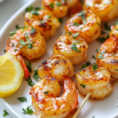 Lemon Garlic Shrimp Skewers Juicy and Tasty Treat