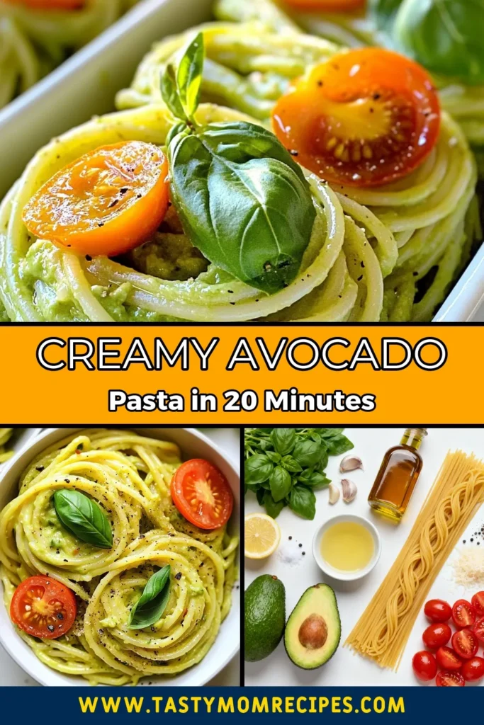Indulge in this creamy avocado pasta that's both delicious and nutritious! This avocado pasta recipe features a simple vegan avocado sauce, making it the perfect healthy pasta dish for any meal. Ready in just 20 minutes, it's one of the easiest pasta recipes you'll ever make. Elevate your dinner with creamy goodness and fresh flavors. Pin now to try it later! #CreamyAvocadoPasta #HealthyPastaDish #VeganAvocadoSauce #EasyPastaRecipes