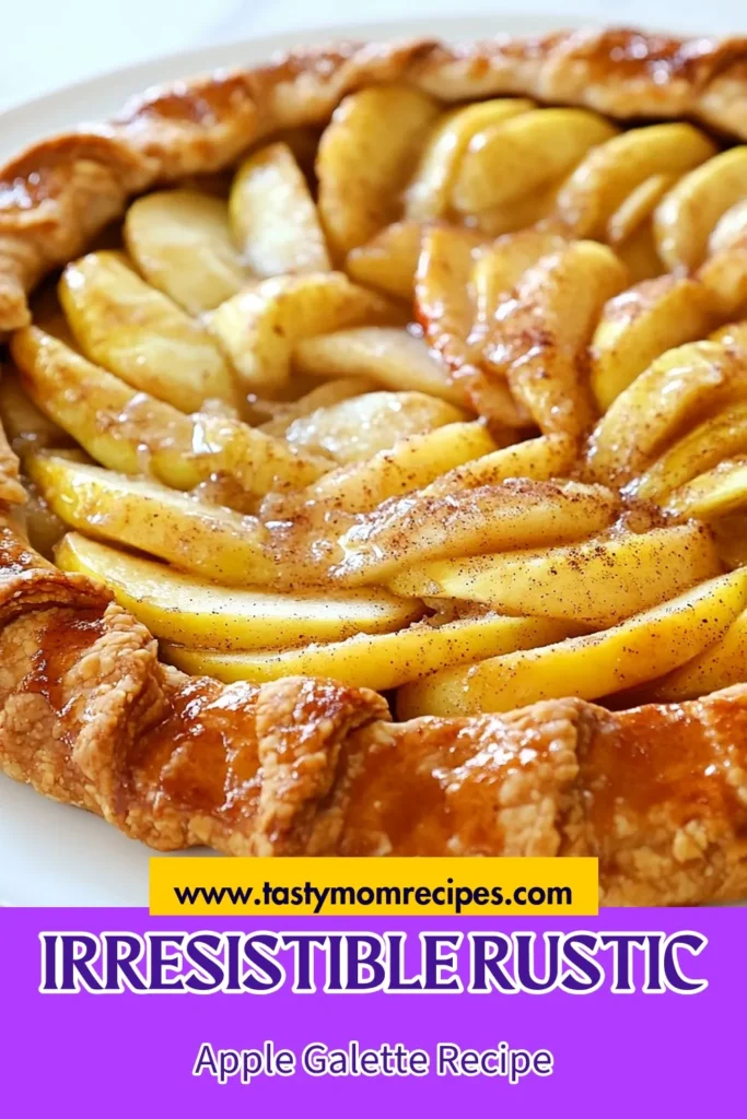 Indulge in this delicious Rustic Apple Galette, the perfect easy apple dessert recipe for any occasion. With its flaky crust and tender baked apple filling, this homemade apple pie alternative is sure to impress. This easy galette recipe combines simple ingredients for a comforting treat. Discover how to make this delightful baked apple galette that your family will love! Save this recipe for later and enjoy the taste of fall! #RusticAppleGalette #AppleDessertRecipe #EasyGaletteRecipe #HomemadeApplePieAlternative