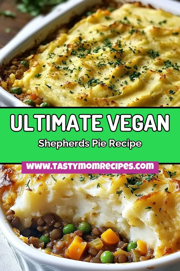 Looking for a delicious and hearty vegan meal? Try this Vegan Lentil Shepherd's Pie! Packed with protein, it's the perfect comfort food vegan option. With easy vegan casseroles like this, healthy plant-based recipes have never been easier. Enjoy a cozy dinner that's both nutritious and satisfying. Click to discover the recipe and save it for later! #VeganLentilShepherdsPie #HeartyVeganMeals #ComfortFoodVegan #EasyVeganCasseroles