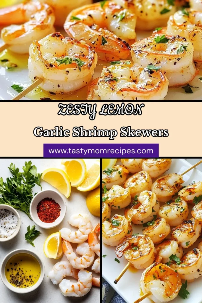 Elevate your BBQ game with these Lemon Garlic Shrimp Skewers! This easy grilled shrimp recipe features a mouthwatering marinade made with fresh lemon and garlic, perfect for any occasion. Discover effortless shrimp skewer ideas that make grilling a breeze! Ideal for a summer cookout or a quick weeknight dinner, you'll love the bright flavors. Try it today and impress your family and friends! #GrilledShrimp #ShrimpSkewers #EasyRecipes #SeafoodLovers