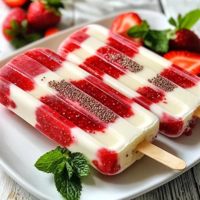 Strawberry Coconut Chia Popsicles Refreshing Summer Treat