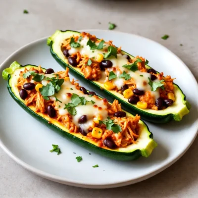 Chicken Enchilada Stuffed Zucchini Boats Tasty Recipe