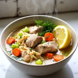Greek Lemon Chicken Soup Flavorful and Nourishing Meal