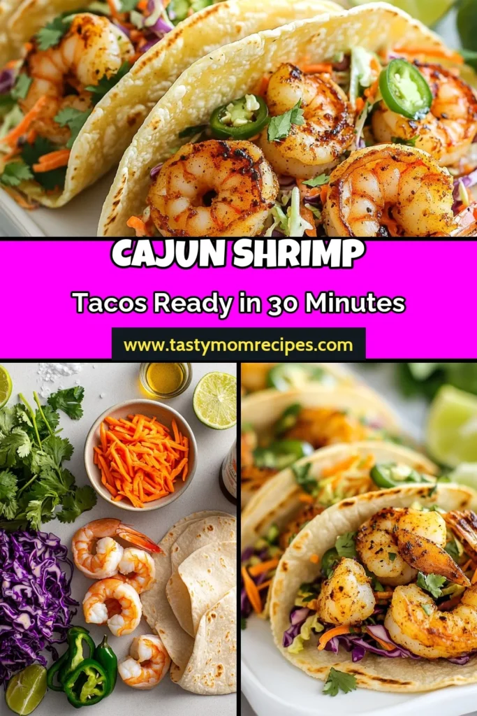 Craving an exciting meal? Try these Cajun shrimp tacos bursting with flavor! This easy shrimp taco recipe features perfectly spiced shrimp topped with a refreshing zesty slaw recipe that will elevate your taco night. Customize with your favorite shrimp taco toppings for a delightful twist. Perfect for spicy taco recipes lovers! Click to save and enjoy this mouthwatering dish tonight! #CajunShrimpTacos #ShrimpTacoToppings #EasyShrimpTacos #SpicyTacoRecipes