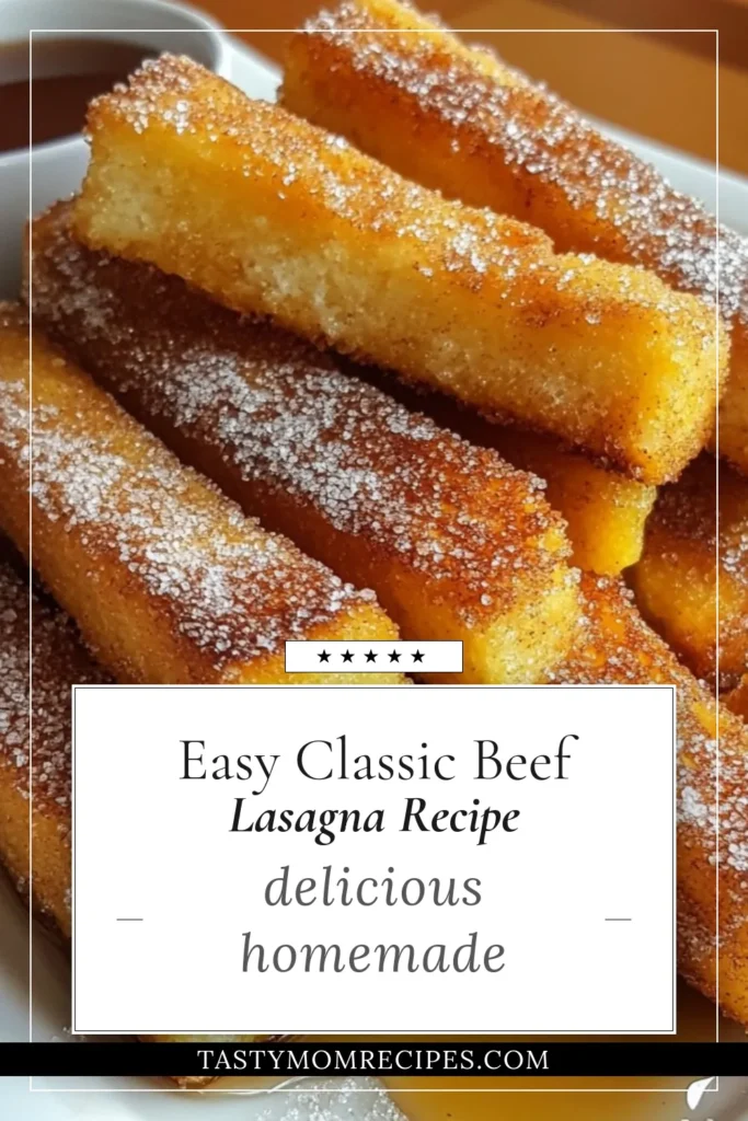 Indulge in the deliciousness of Cinnamon Sugar French Toast Sticks, the perfect Easy French Toast Recipe for busy mornings! Made with brioche or Texas toast, these Homemade Cinnamon Toast Sticks are a hit among kids and adults alike. Quick to prepare and perfect for dipping in maple syrup or honey, they make a fun addition to your breakfast recipes for kids. Try this scrumptious treat and make breakfast a delight today! #FrenchToastSticks #BreakfastIdeas #EasyRecipes #KidFriendlyFood