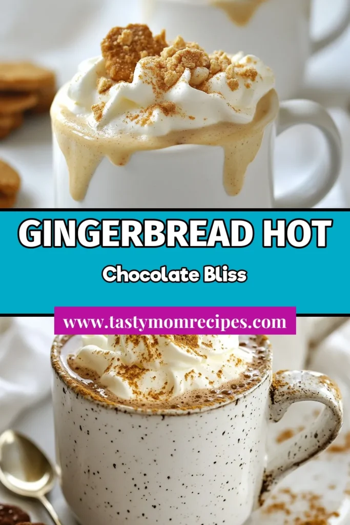 Warm up this holiday season with our delightful Gingerbread Hot Chocolate recipe! This spiced hot chocolate combines creamy non-dairy milk, rich cocoa, and festive gingerbread flavors for a cozy drink perfect for winter evenings. Discover the joy of creamy gingerbread beverages that will impress your guests with unique festive hot chocolate ideas. Don’t miss out—save this recipe and indulge in this holiday treat! #GingerbreadHotChocolate #HolidayDrinkRecipes #FestiveDrinks #SpicedHotChocolate