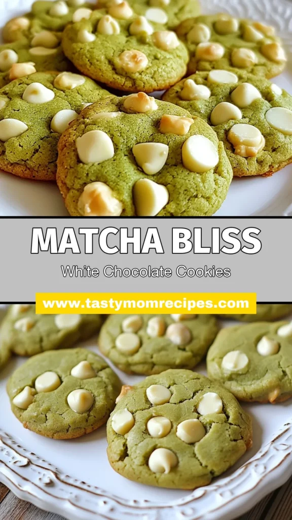 Indulge in the delightful flavors of matcha with these easy matcha chocolate cookies! These chewy matcha cookies are packed with white chocolate chips, making them a perfect dessert for any occasion. If you're searching for matcha dessert recipes, this is a must-try! Bake up a batch of these scrumptious white chocolate cookies today, and enjoy a unique twist on a classic treat. Save and share your cookie creations! #MatchaCookies #WhiteChocolateCookies #MatchaDessertRecipes #ChewyCookies