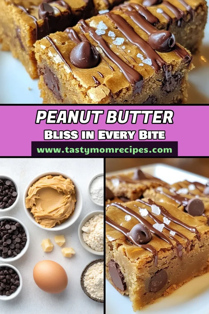 Indulge in the heavenly flavor of Chocolate Chip Peanut Butter Blondies! This easy blondie recipe delivers chewy blondies packed with rich peanut butter and semi-sweet chocolate chips, making them the perfect dessert bars with chocolate. Experience deliciousness in every square and impress your friends and family with this quick treat. Don’t miss out—save this recipe for your next baking adventure! #ChocolateChipBlondies #PeanutButterBlondies #EasyBlondieRecipe #DessertBarsWithChocolate