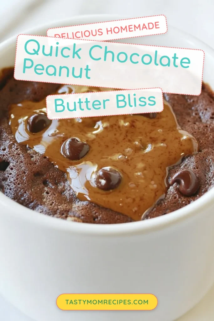 Indulge in this delicious chocolate peanut butter mug cake! This easy mug cake recipe is perfect for satisfying your sweet cravings in minutes. With simple ingredients and a quick microwave process, this single serving mug cake is a must-try. Enjoy it as a delectable dessert anytime with our easy microwave desserts. Discover how to make this irresistible chocolate peanut butter mug cake today! Don’t forget to save this recipe! #MugCake #DessertRecipes #ChocolateLovers #QuickDesserts