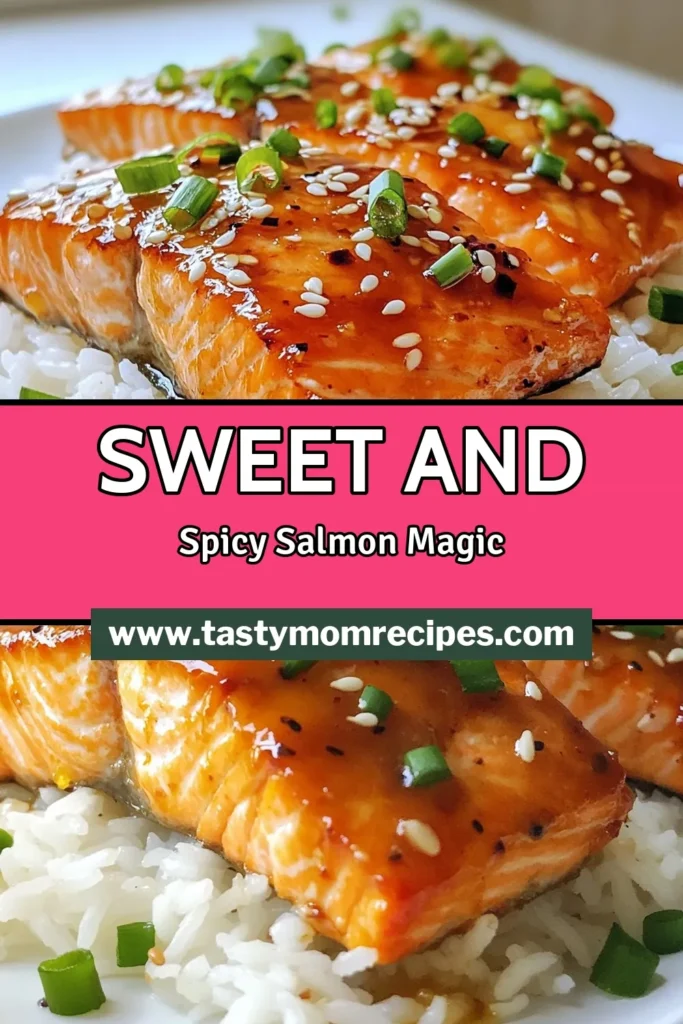 Discover the perfect balance of sweet and spicy with this Honey Sriracha Salmon recipe! This easy salmon marinade elevates healthy salmon dinners to a whole new level. Perfect for weeknight meals, the glazed salmon is easily prepared and packed with flavor. Impress your family with this spicy honey salmon dish tonight! Save this recipe for your next meal prep! #HoneySrirachaSalmon #GlazedSalmonRecipe #HealthySalmonDinners #SpicyHoneySalmon
