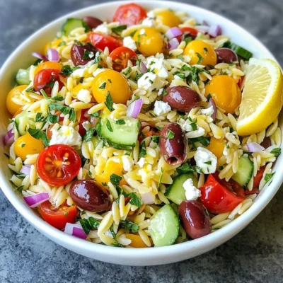 Greek Orzo Pasta Salad Fresh and Flavorful Delight