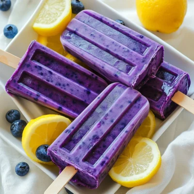 Blueberry Lemon Popsicles Refreshing Dessert Delight